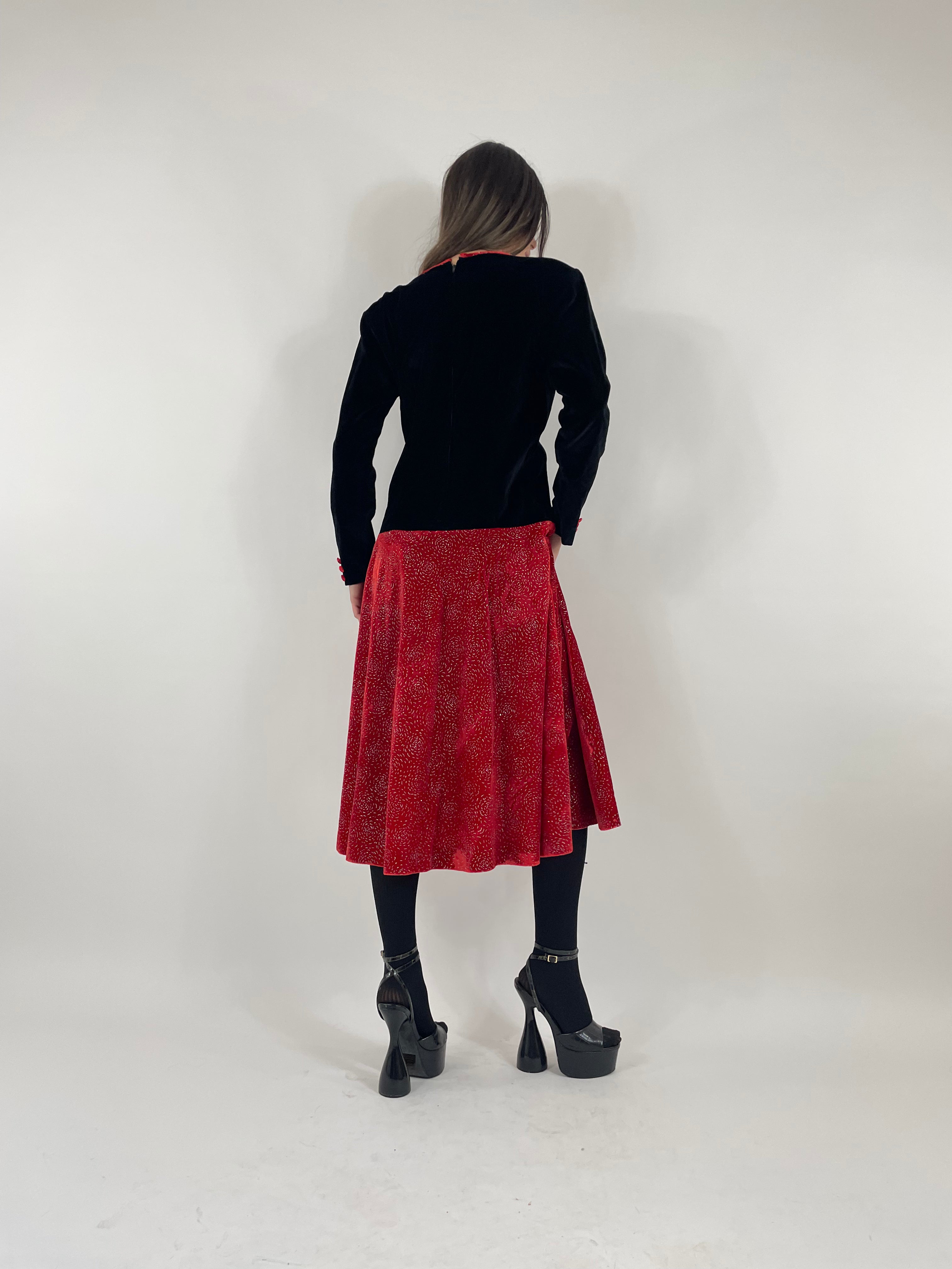 Abito in velluto anni '80