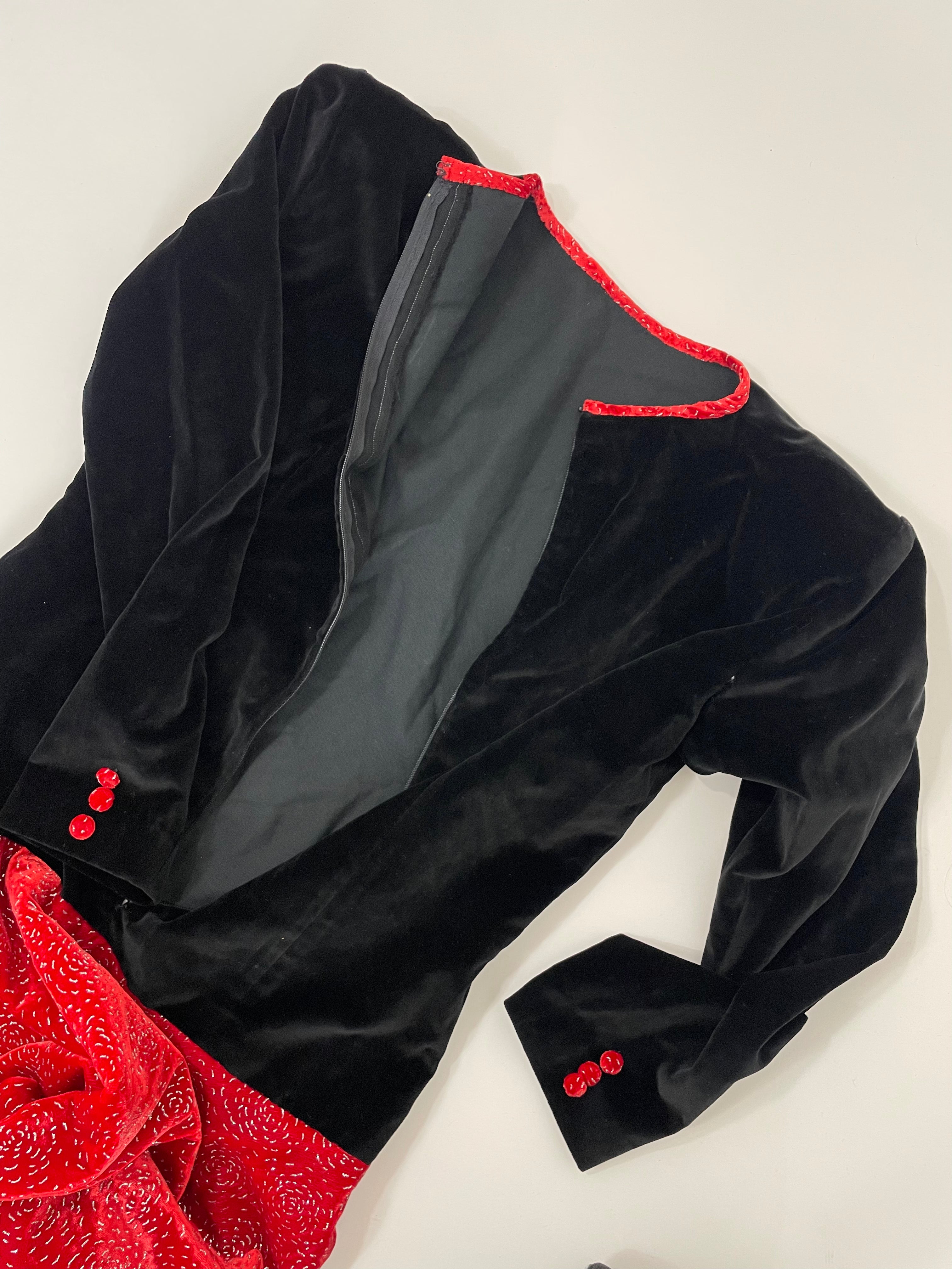 Abito in velluto anni '80