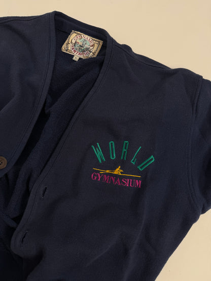 Cardigan felpa “World Gymnasium” anni ’80