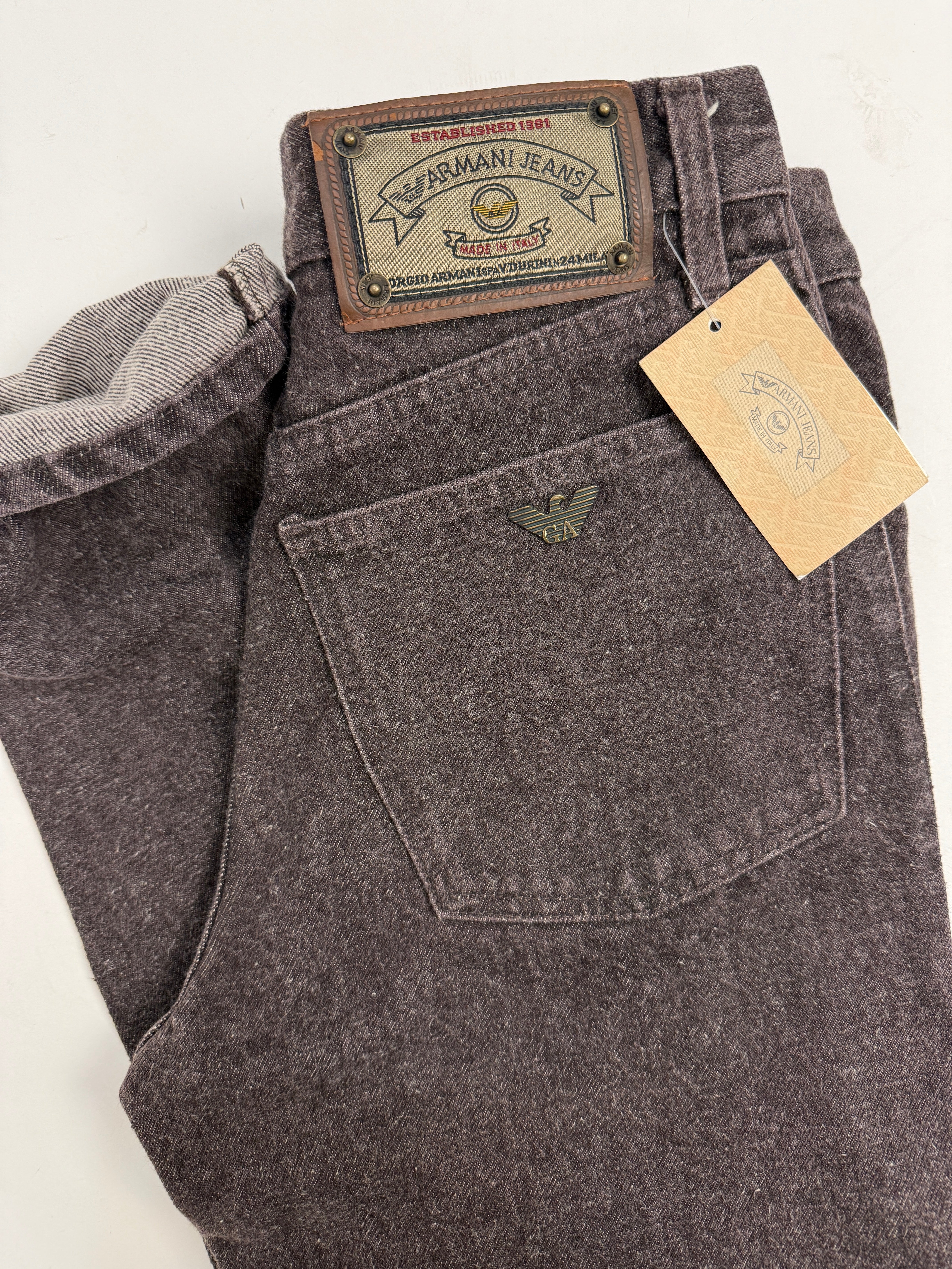 Armani Jeans vintage marroni - Deadstock