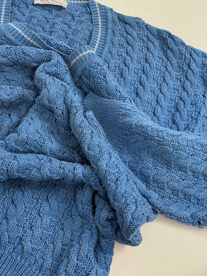 Maglione in cotone a trecce