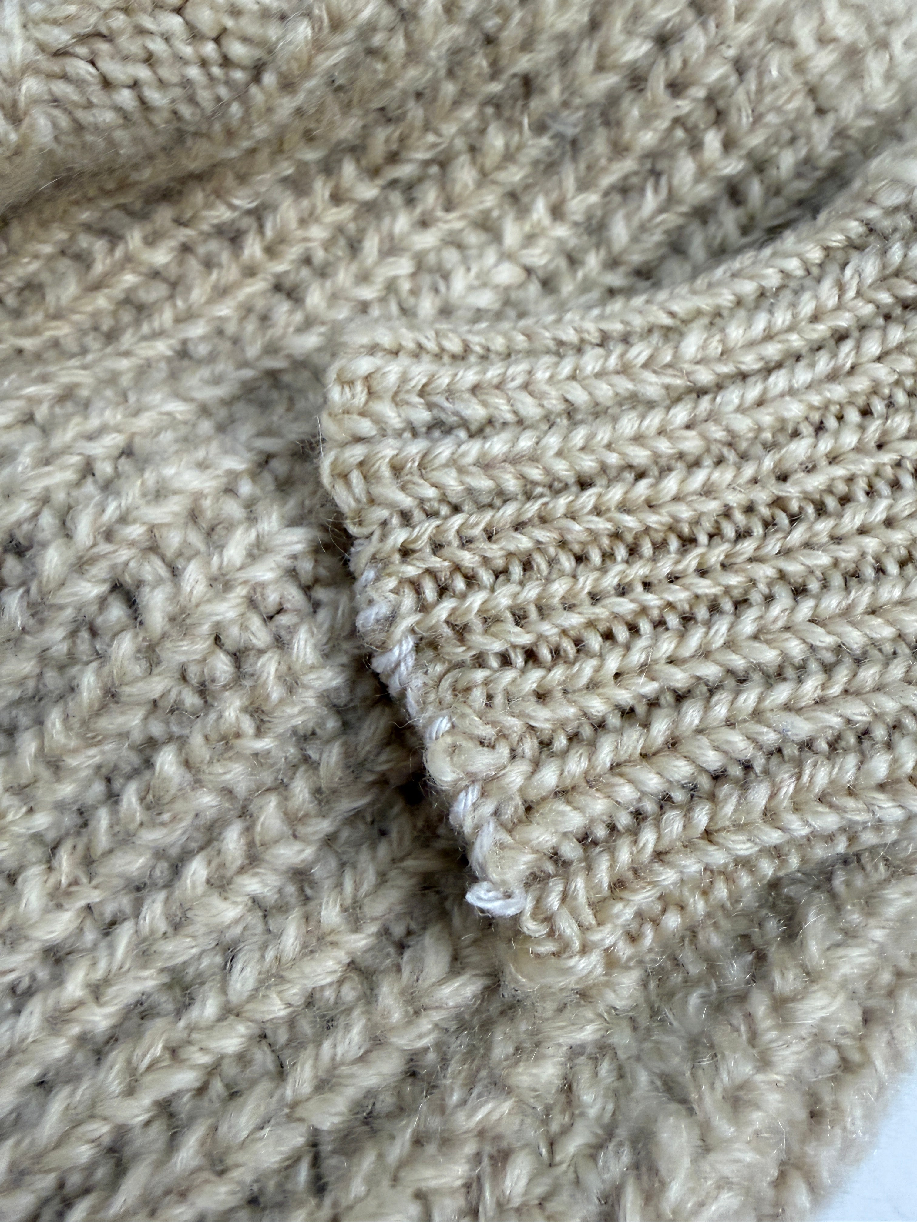 Maglione aran anni '60 in lana lavorato a mano