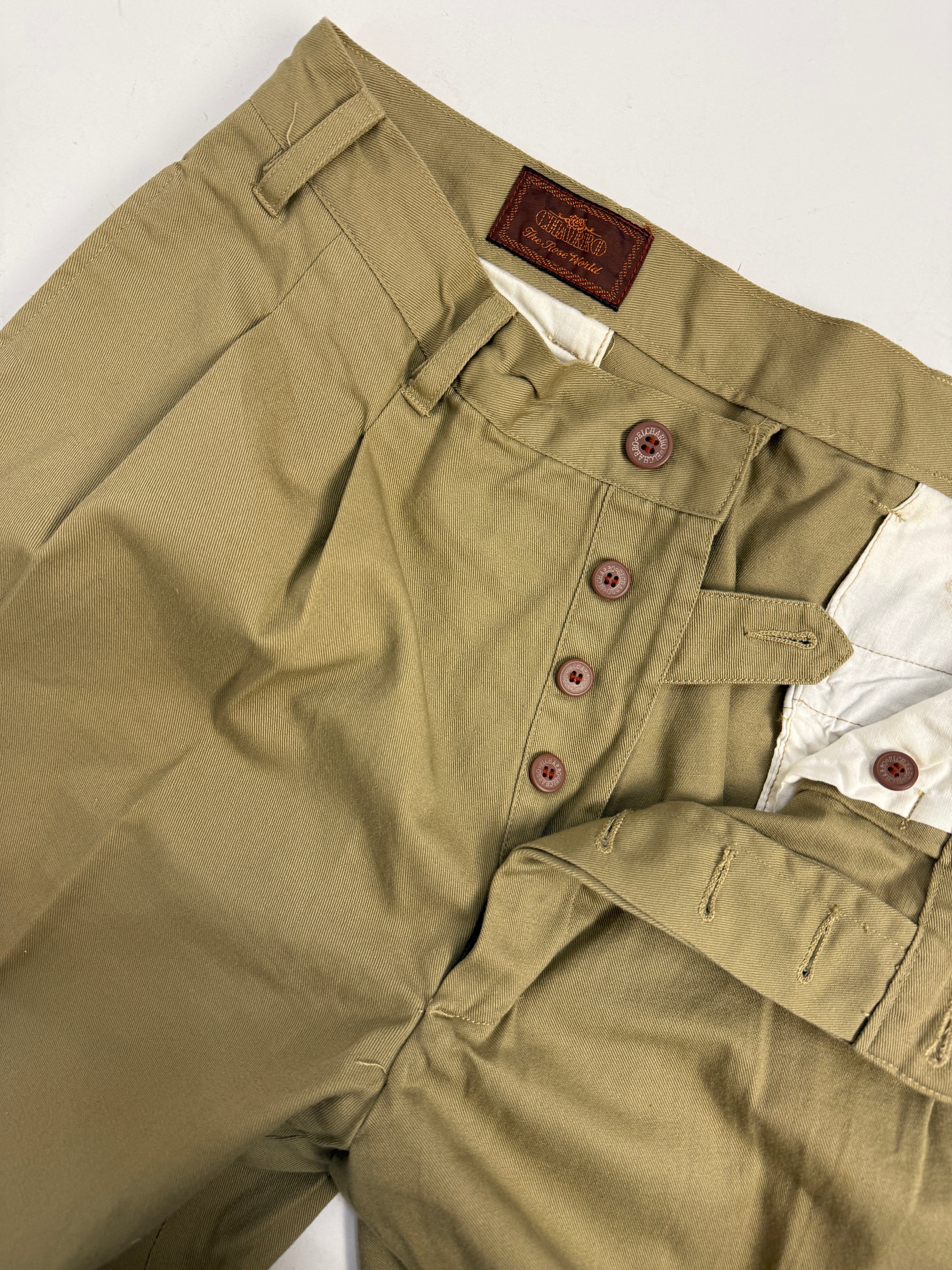 Pantaloni El Charro con pence da uomo - color kaki