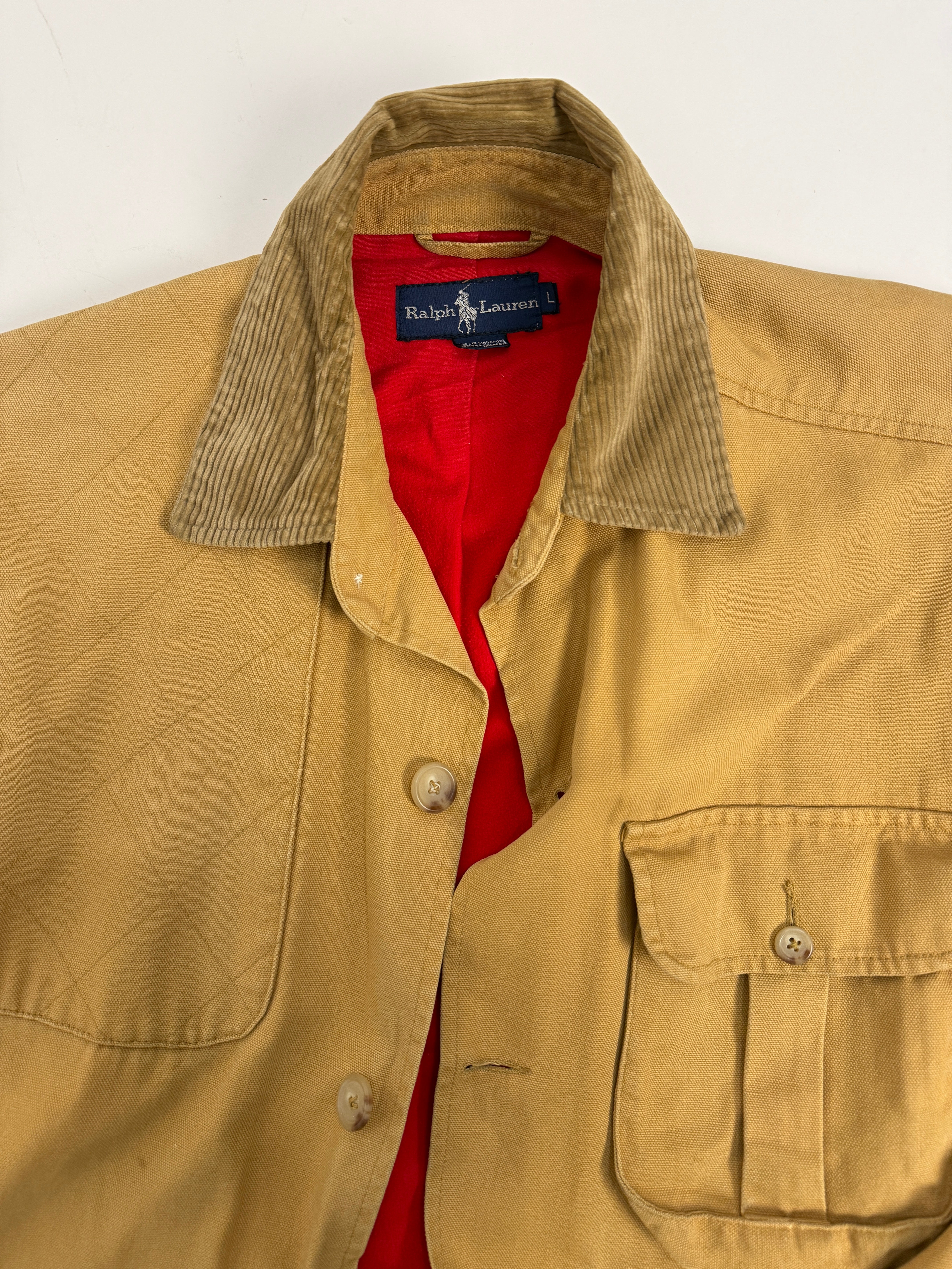 Giacca Hunting Vintage Ralph Lauren Canvas Senape