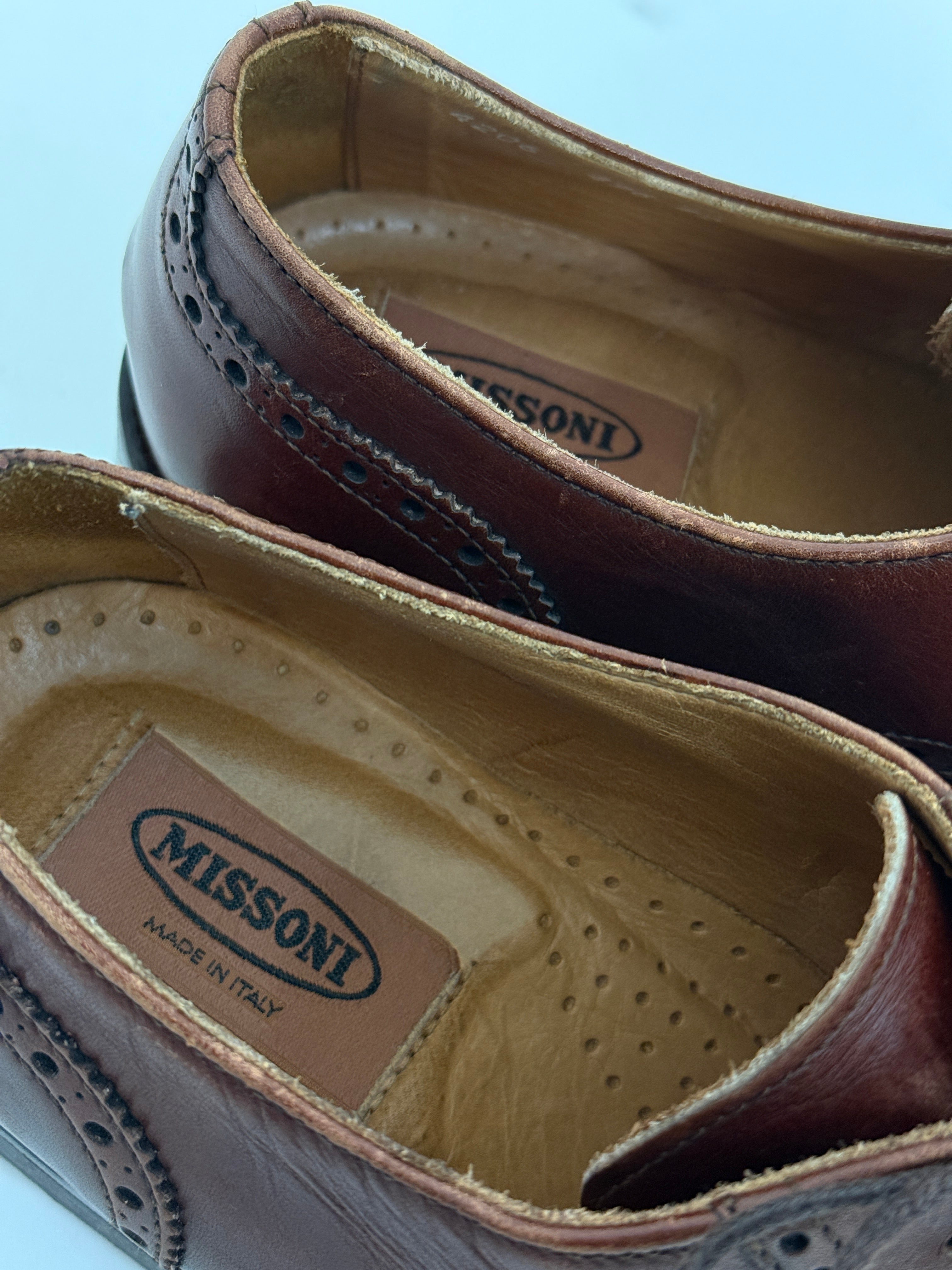 Scarpe Stringate Missoni Uomo Marroni Brogue - Numero 41.5