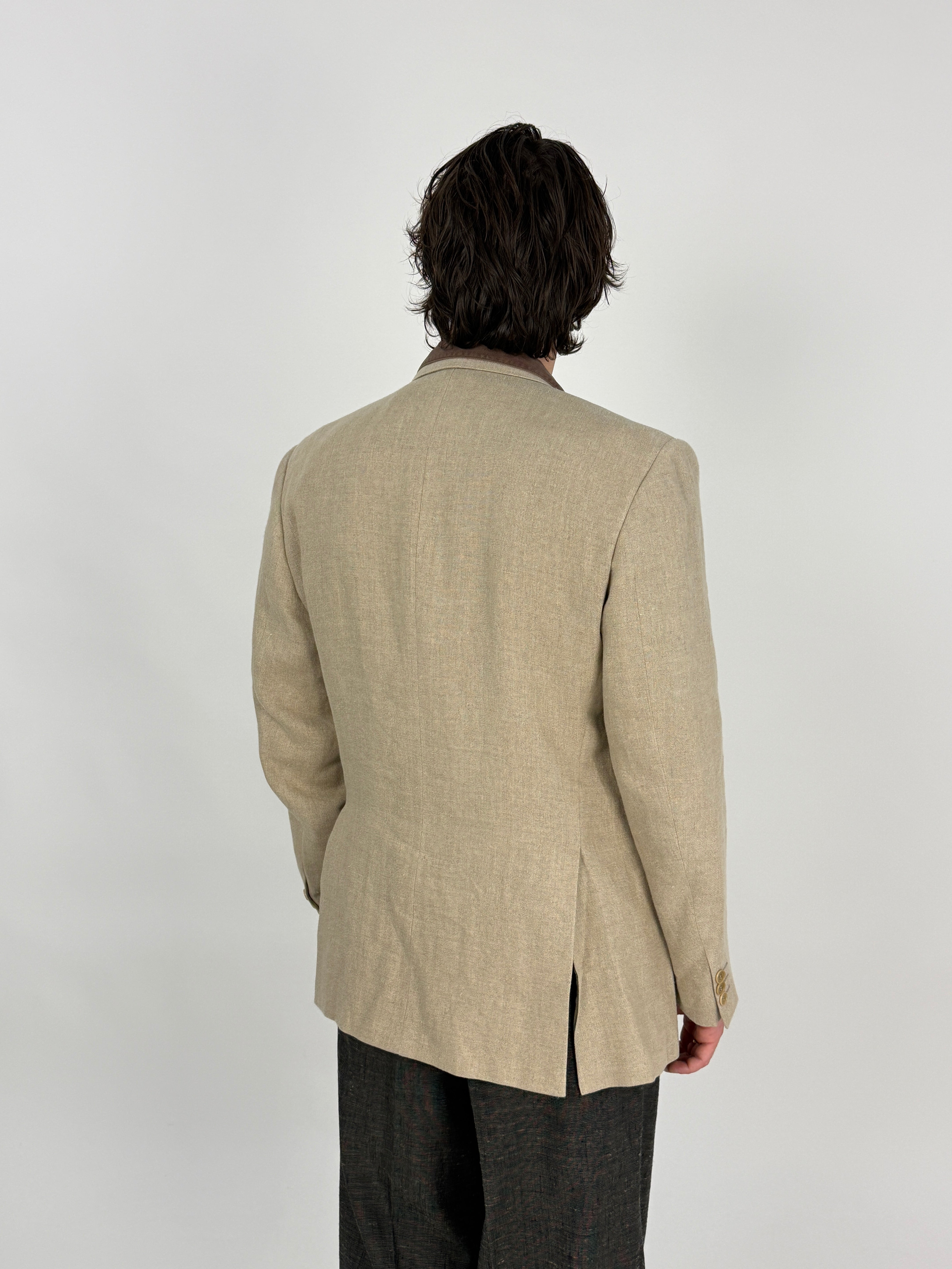 Giacca in Lino Beige Vintage - Taglia 48