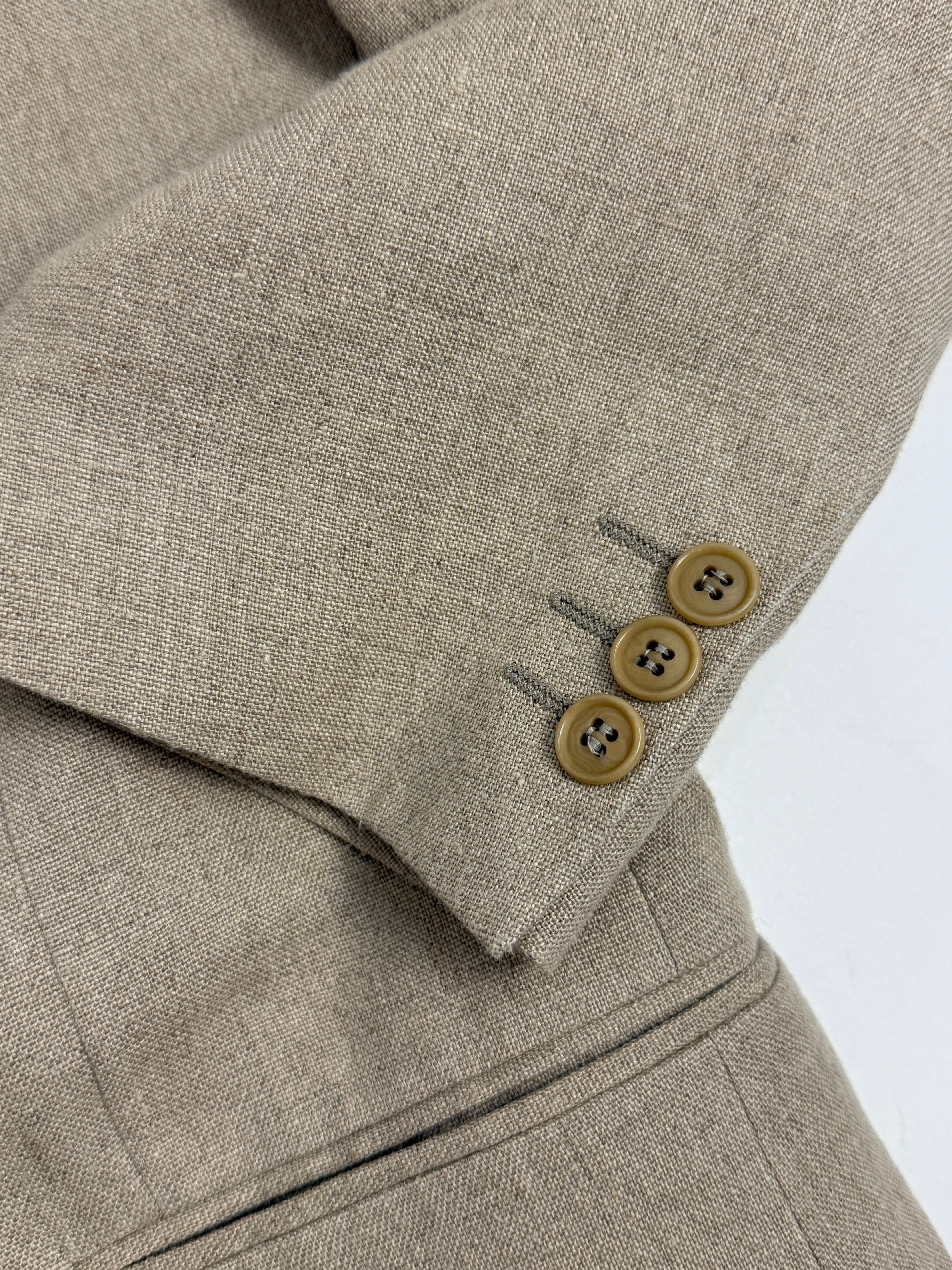 Giacca in Lino Beige Vintage - Taglia 48
