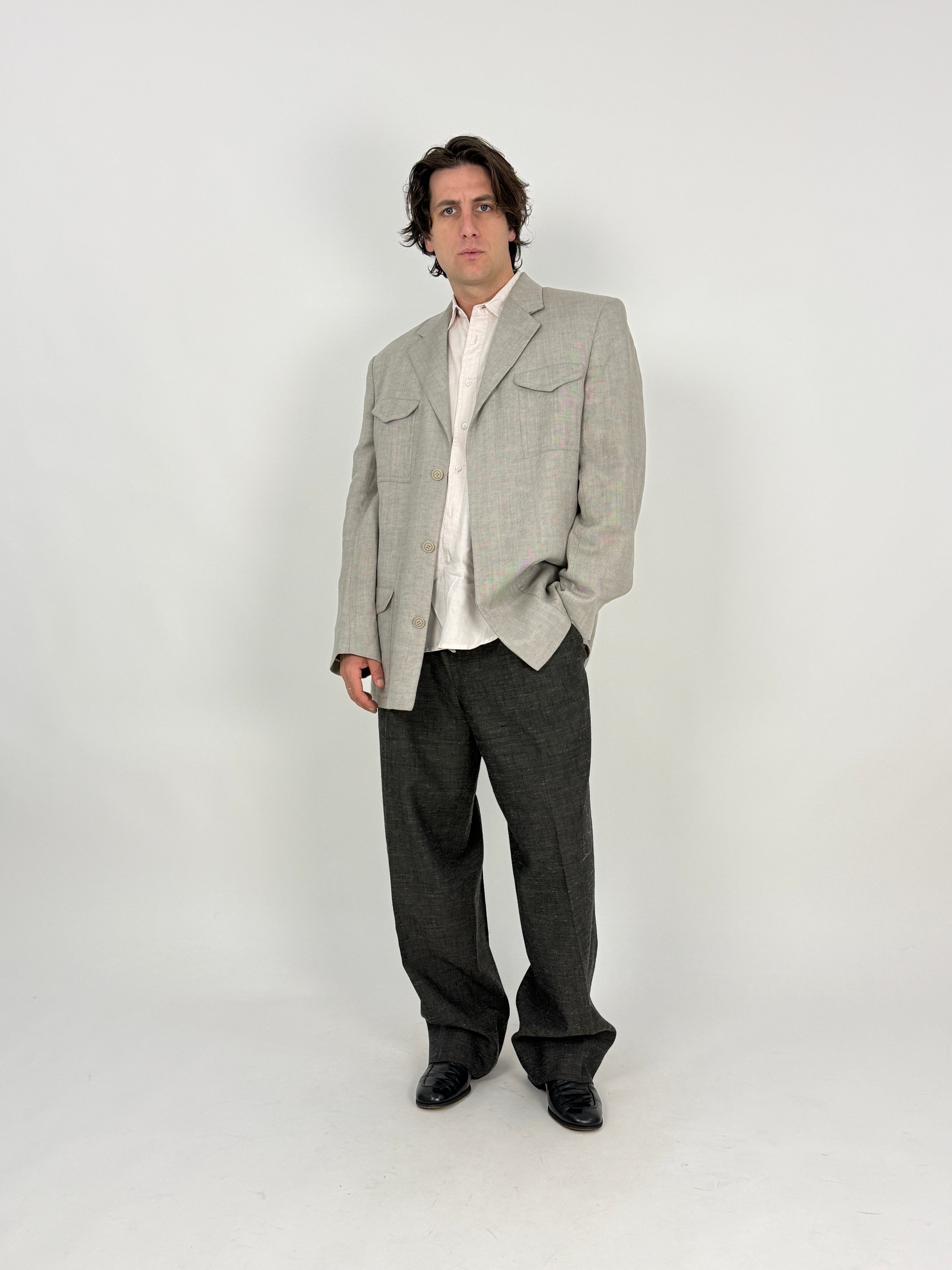 Blazer Versus Gianni Versace Anni '80 Misto Lino - Taglia 52