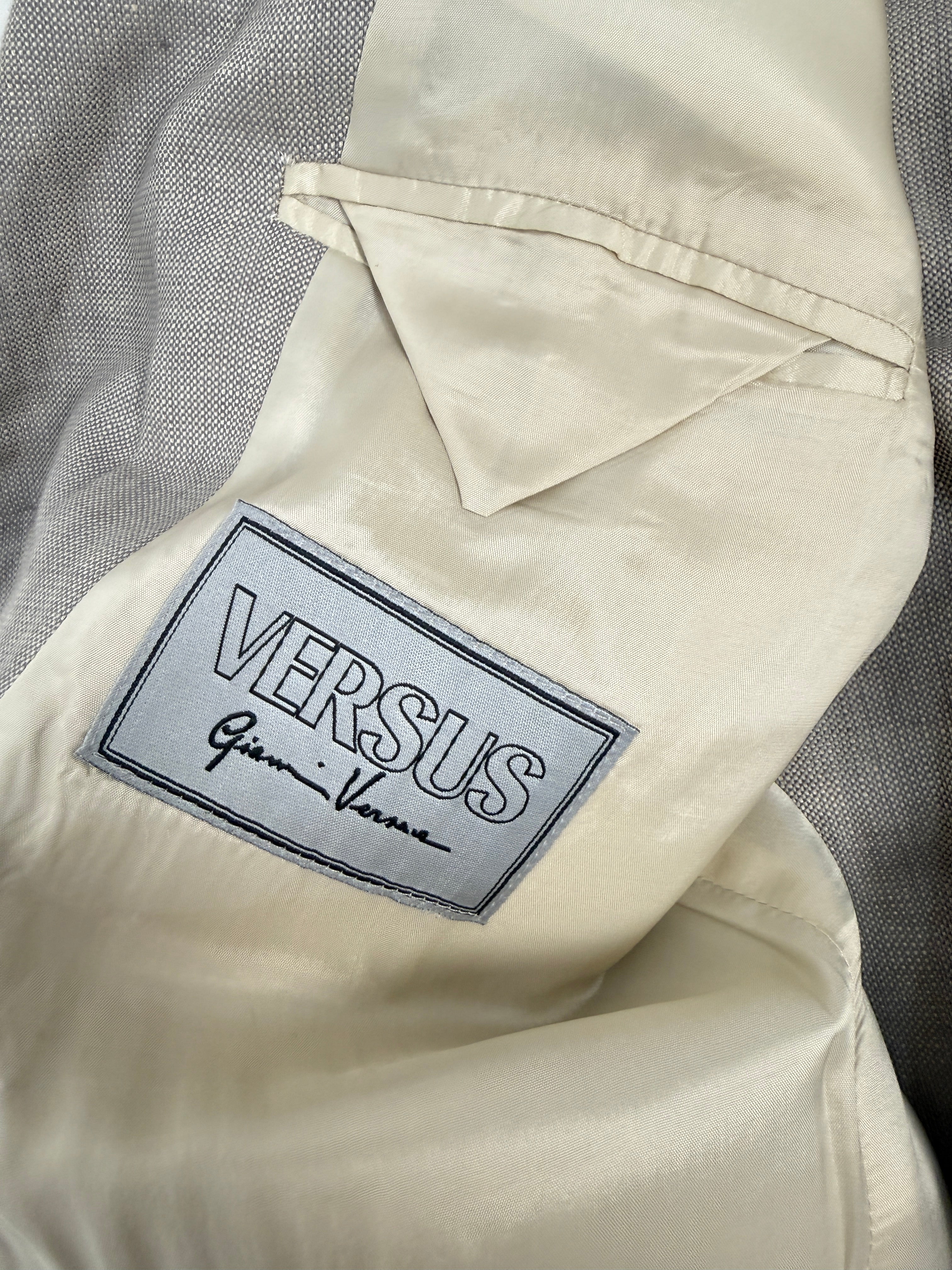 Blazer Versus Gianni Versace Anni '80 Misto Lino - Taglia 52