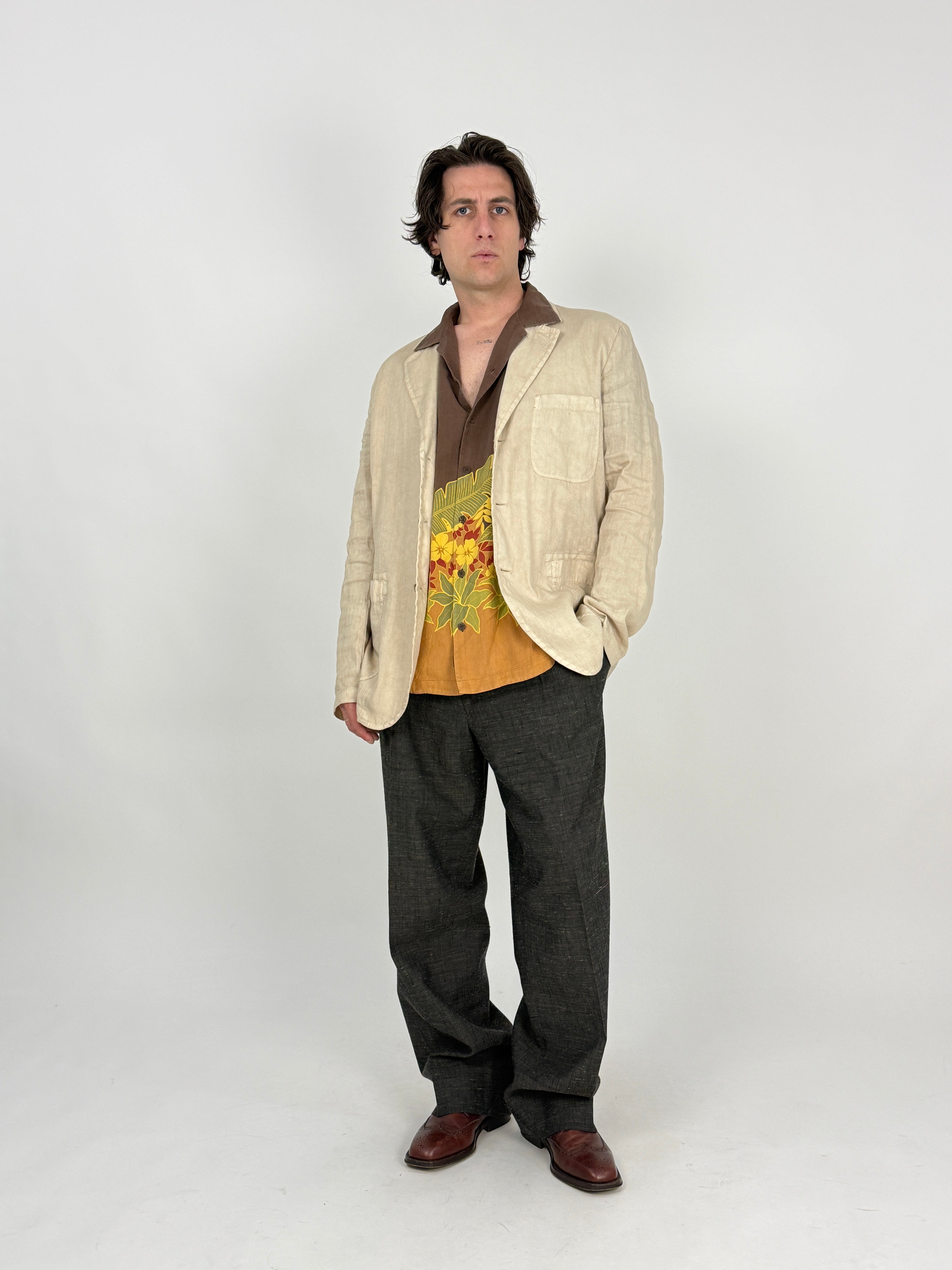 giacca CP Company uomo in lino beige