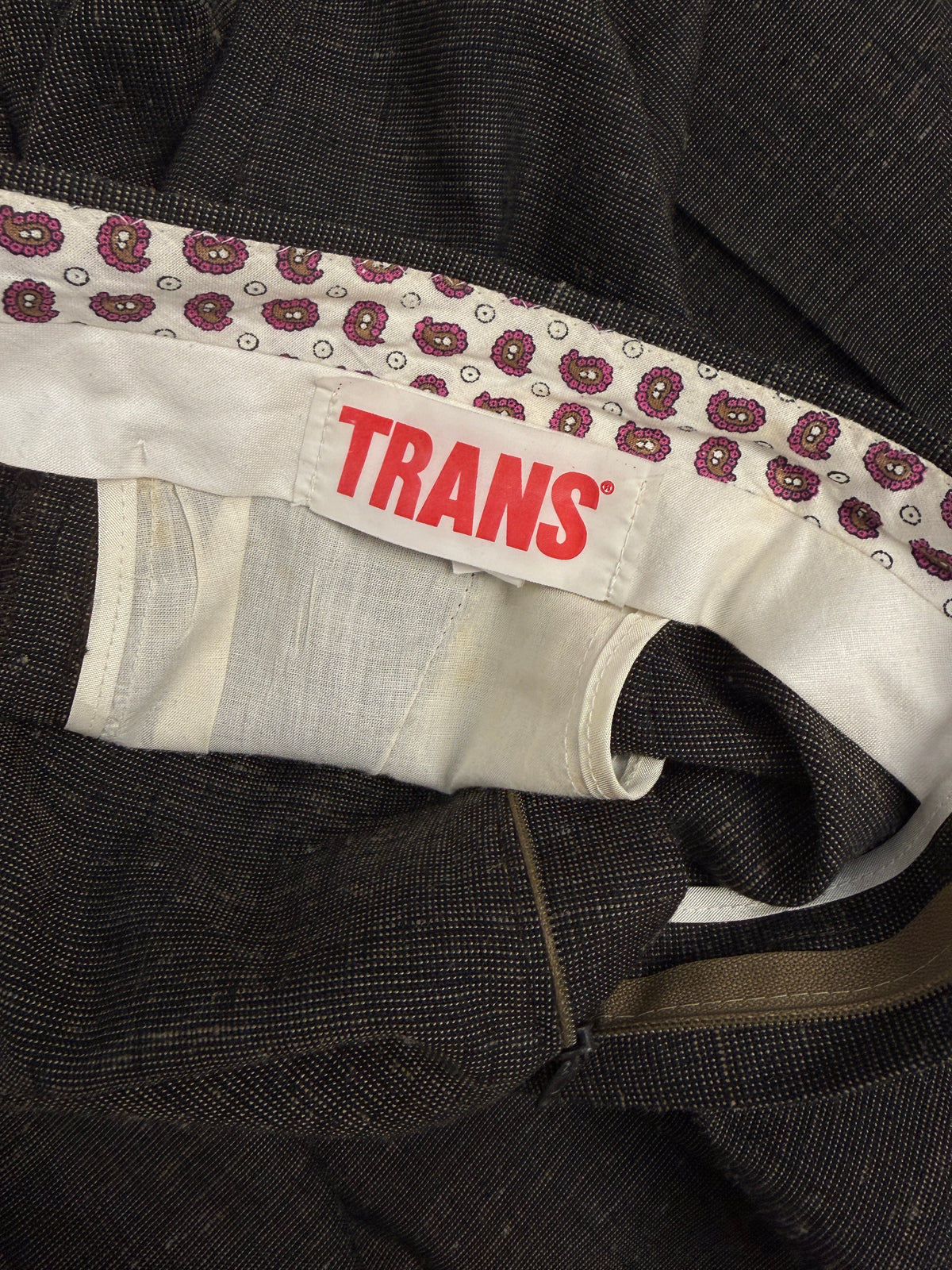 Pantaloni Sartoriali TRANS anni '80 Grigio Antracite Melange - Taglia 52