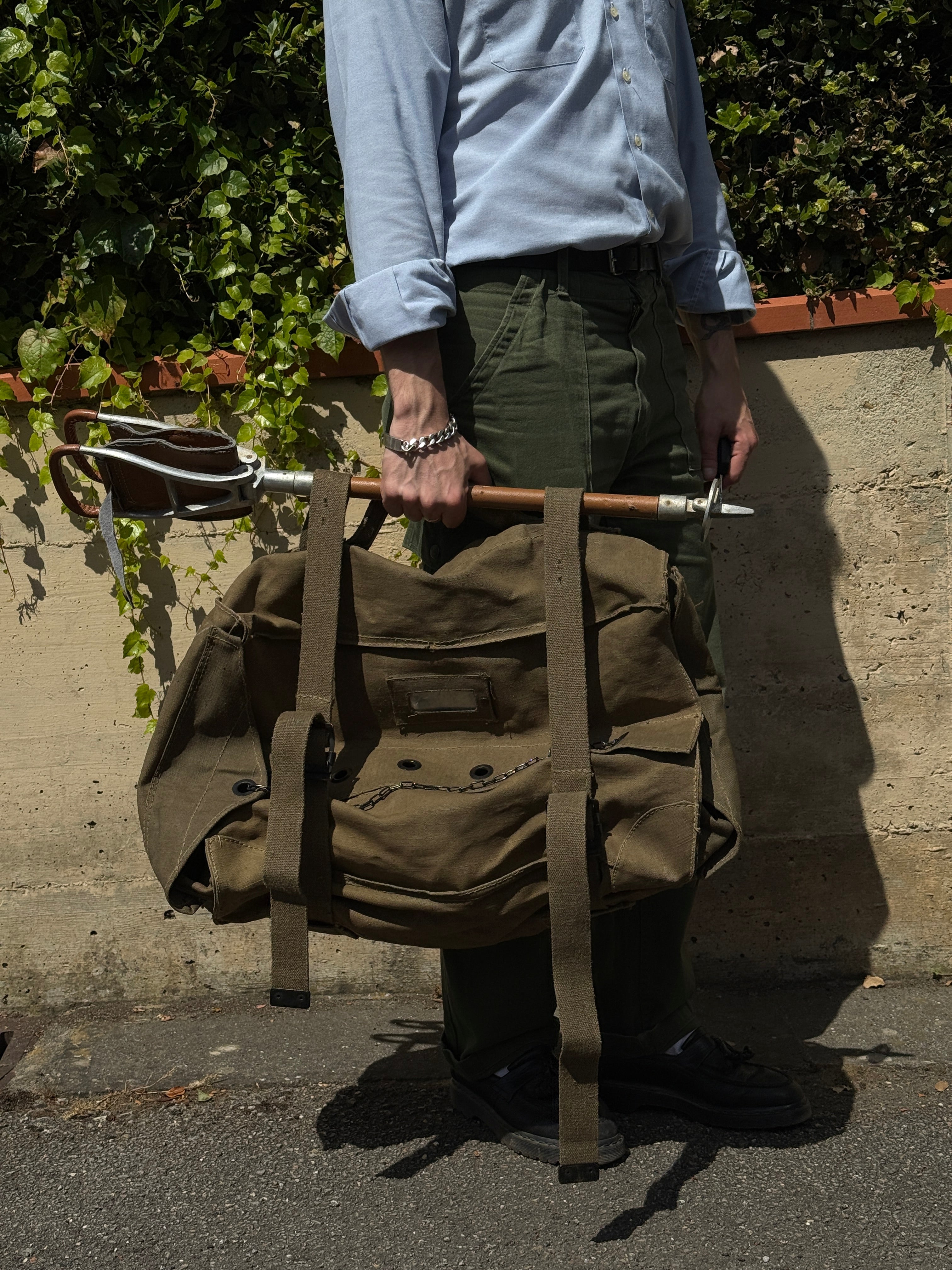 Borsone Militare Italiano in Canvas XL Verde Oliva Vintage - Originale da Campo