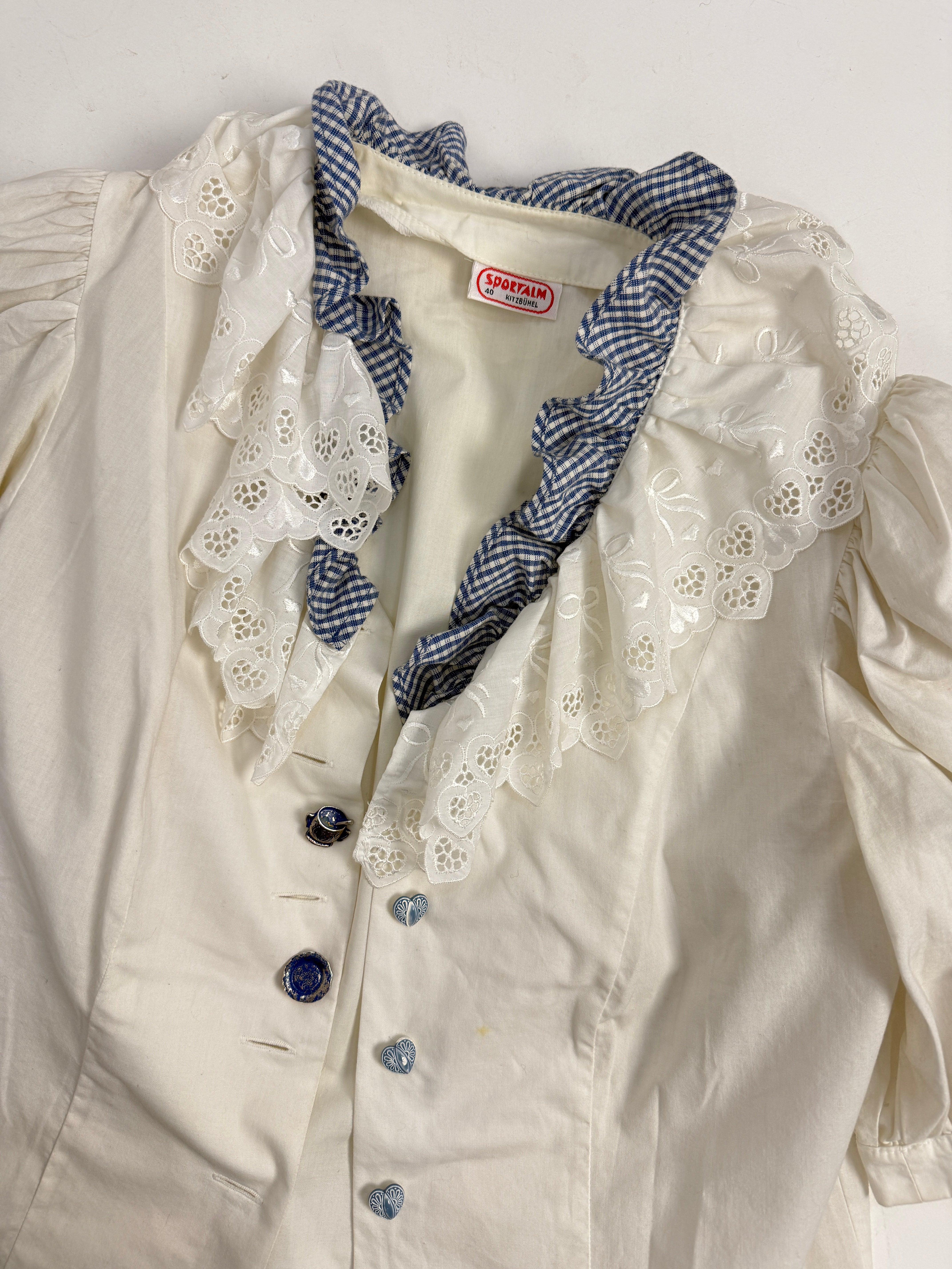 Camicia Austriaca anni '70 con rouches