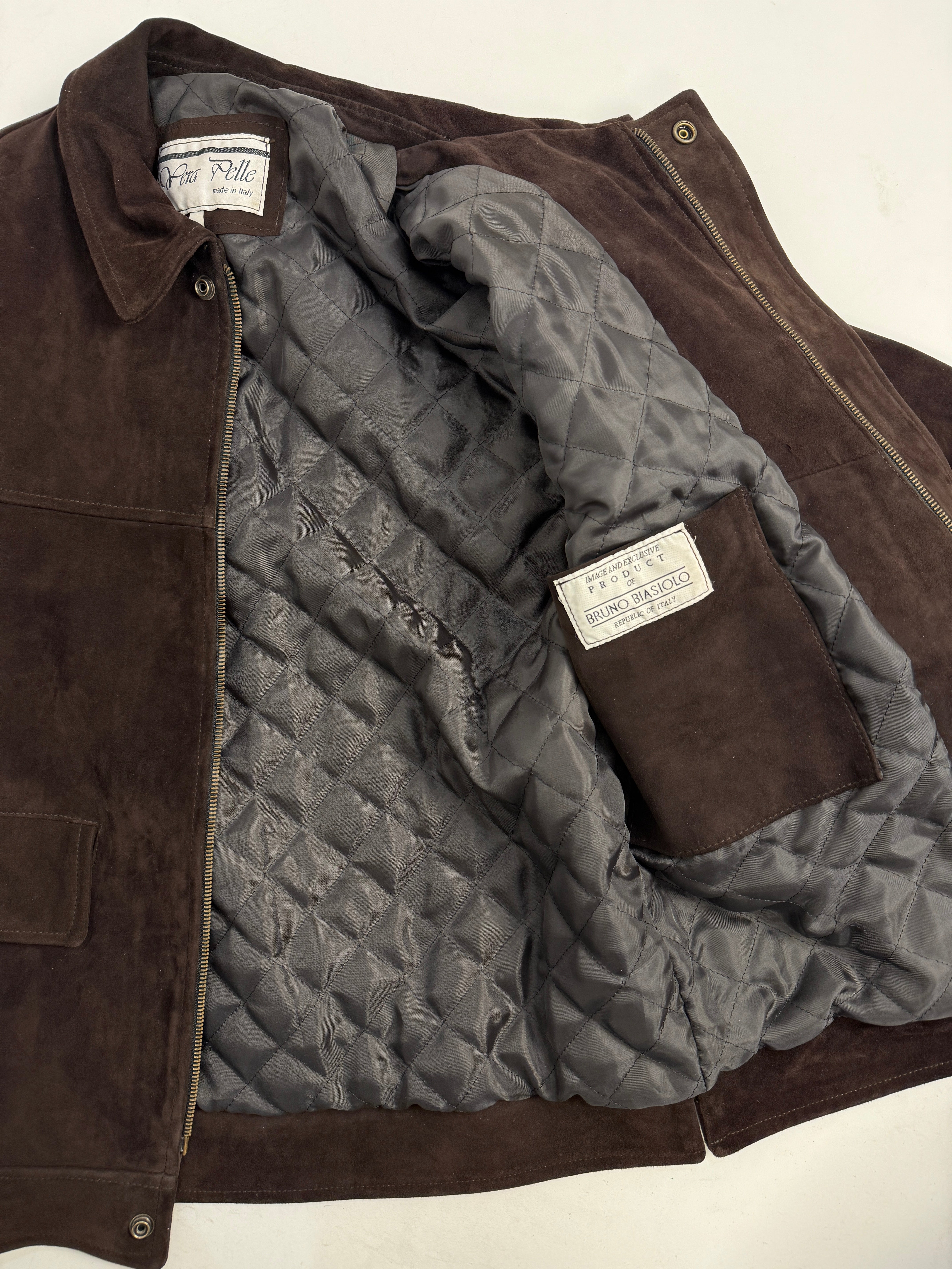 Giacca in camoscio marrone