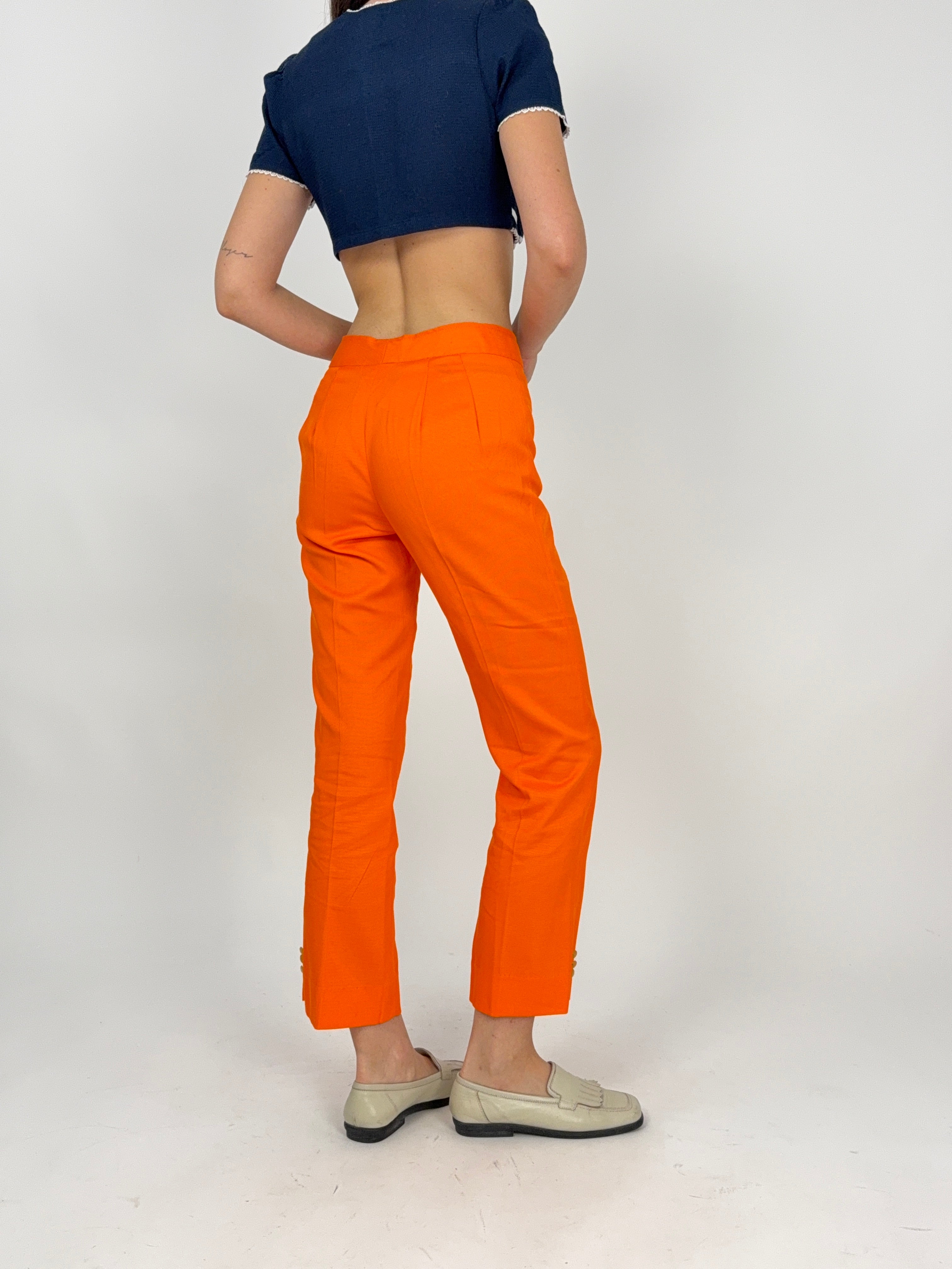 Pantaloni Arancio Anni '70/'80 - Taglia 40/42
