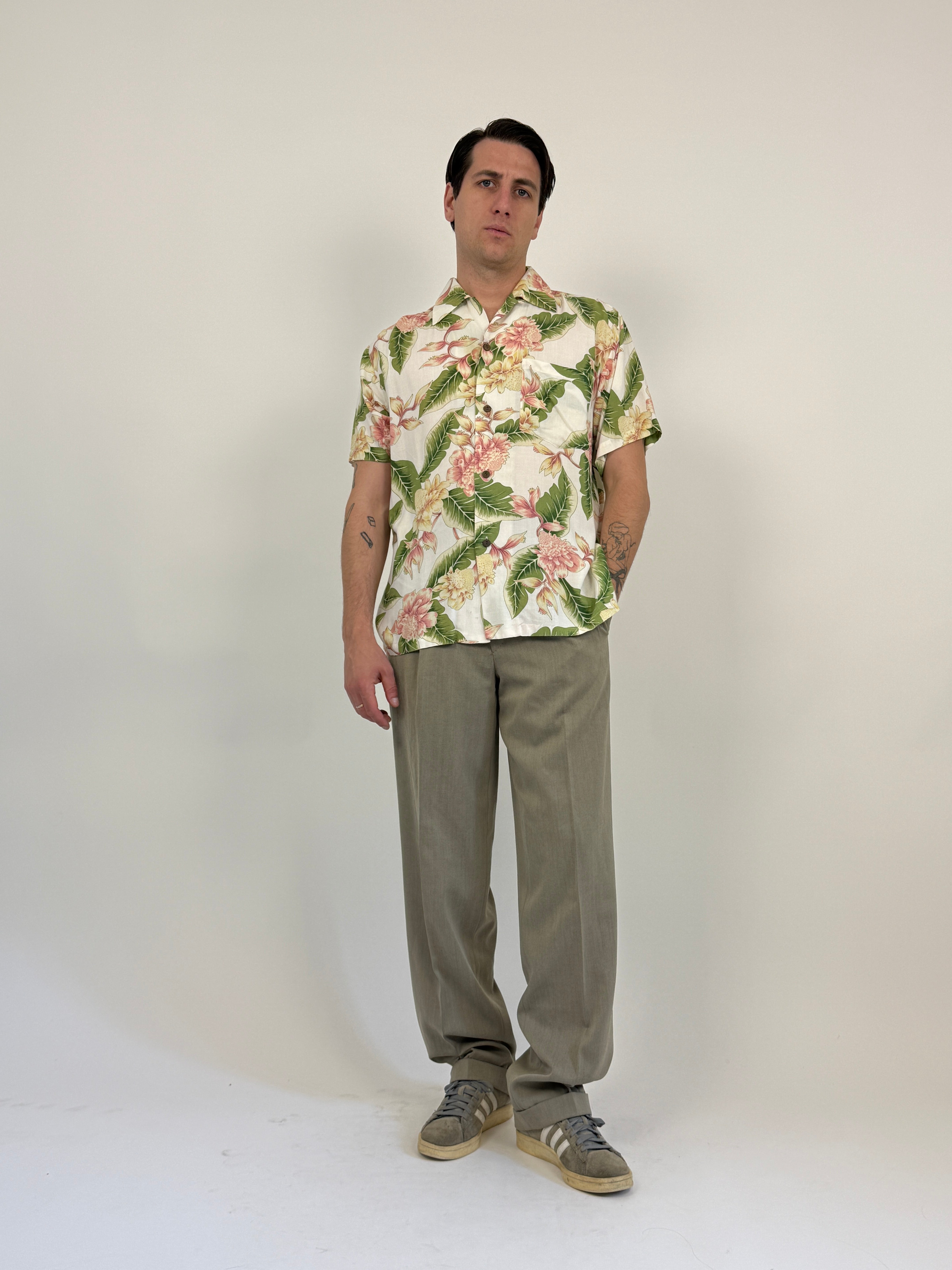 Camicia vintage fantasia tropicale