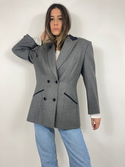 giacca-donna-anni-80-in-lana-doppiopetto-colore-grigio