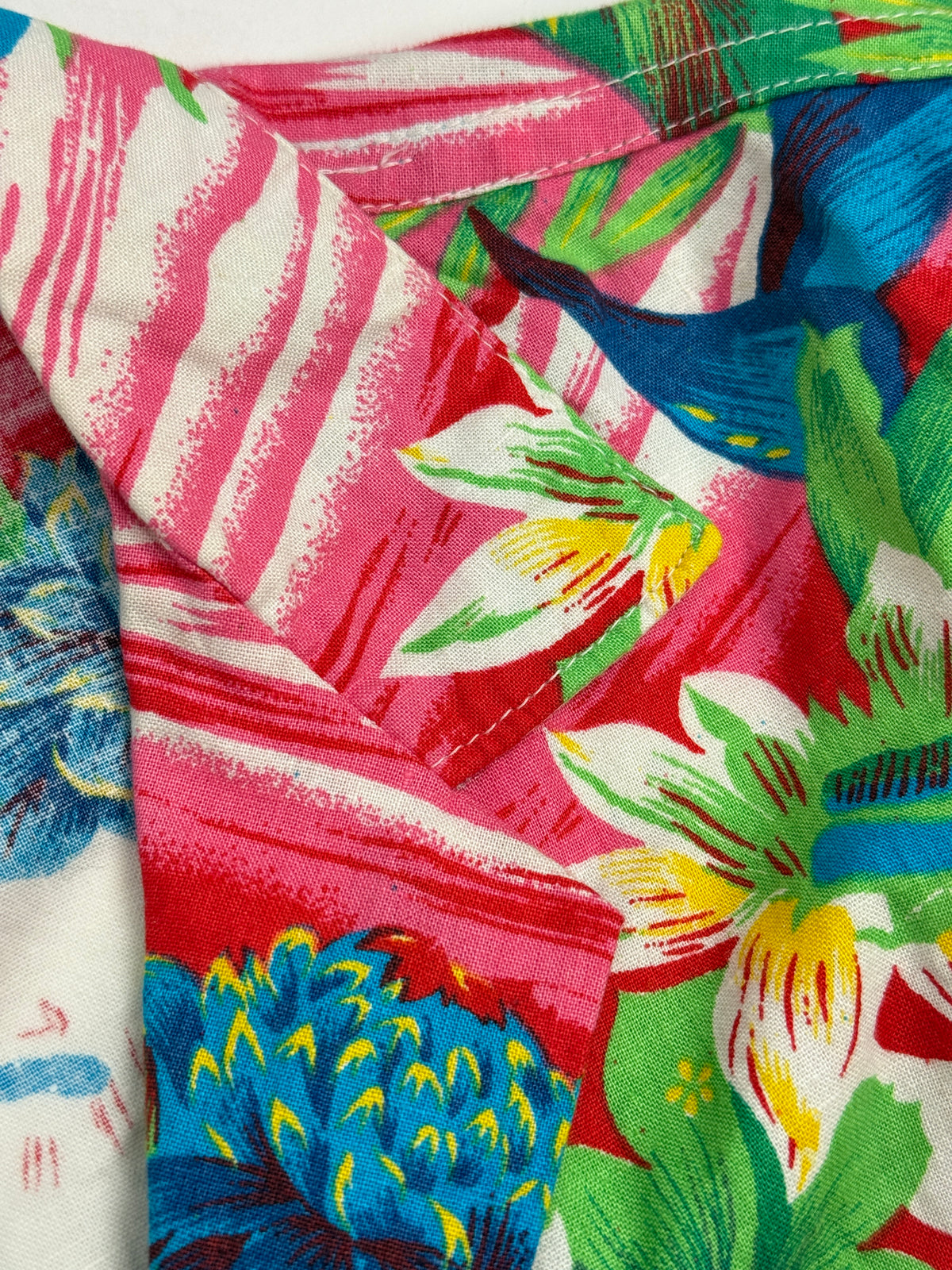 Camicia Hawaii Anni '80 Cotone  Floreale Tropicale - Taglia M