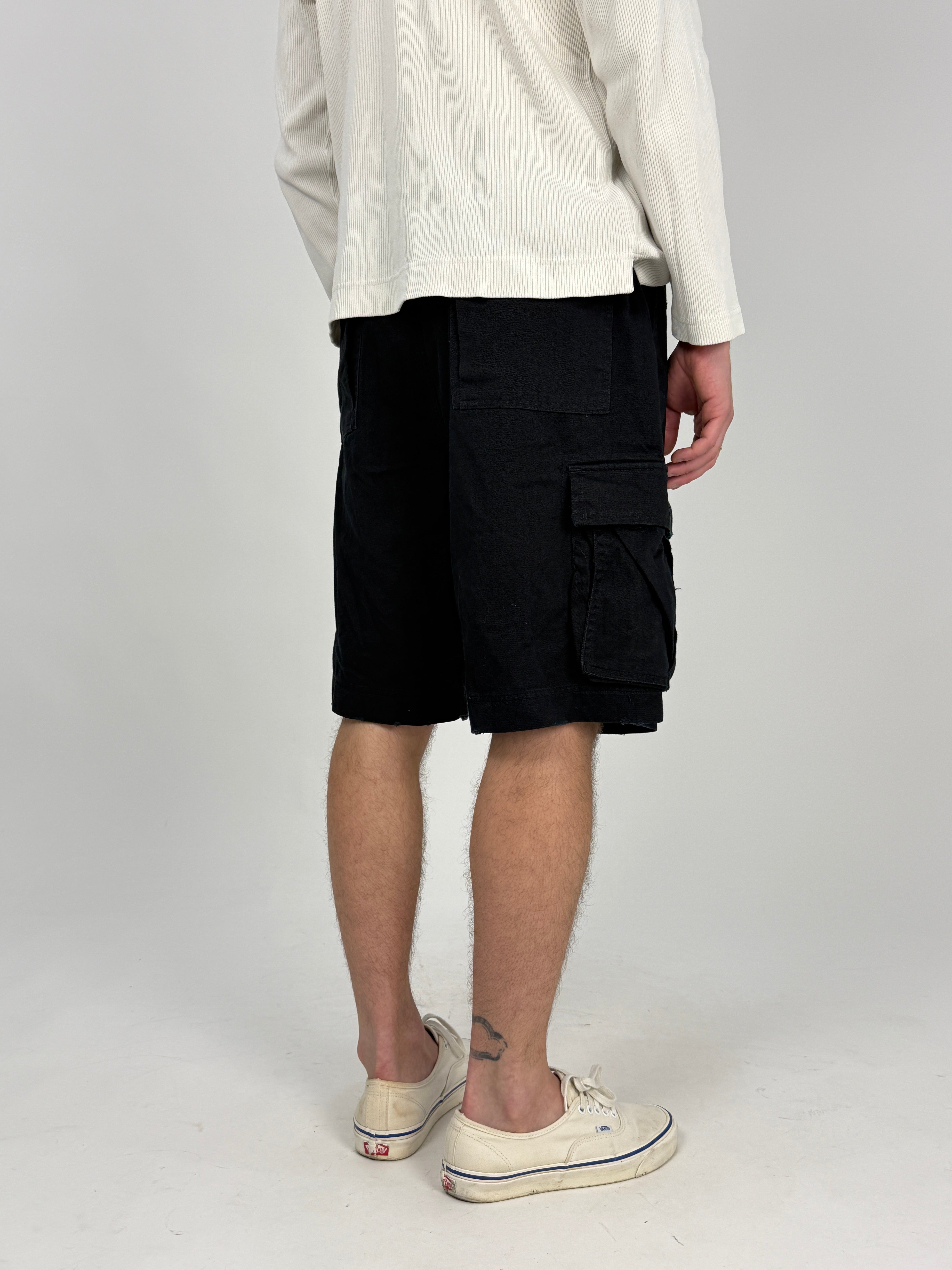 Bermuda Cargo Militare Nero Vintage - Taglia 48/M