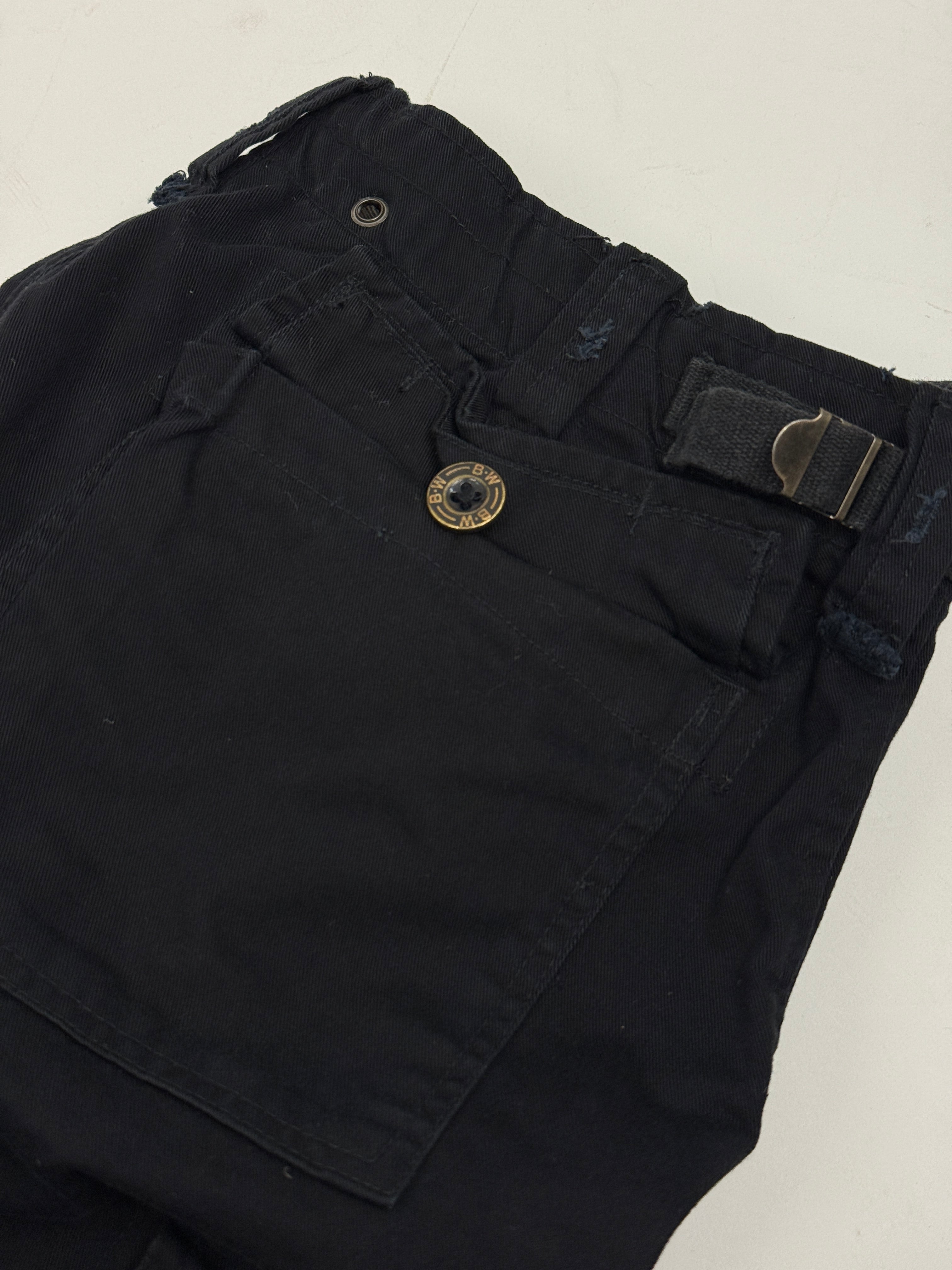 Bermuda Cargo Militare Nero Vintage - Taglia 48/M