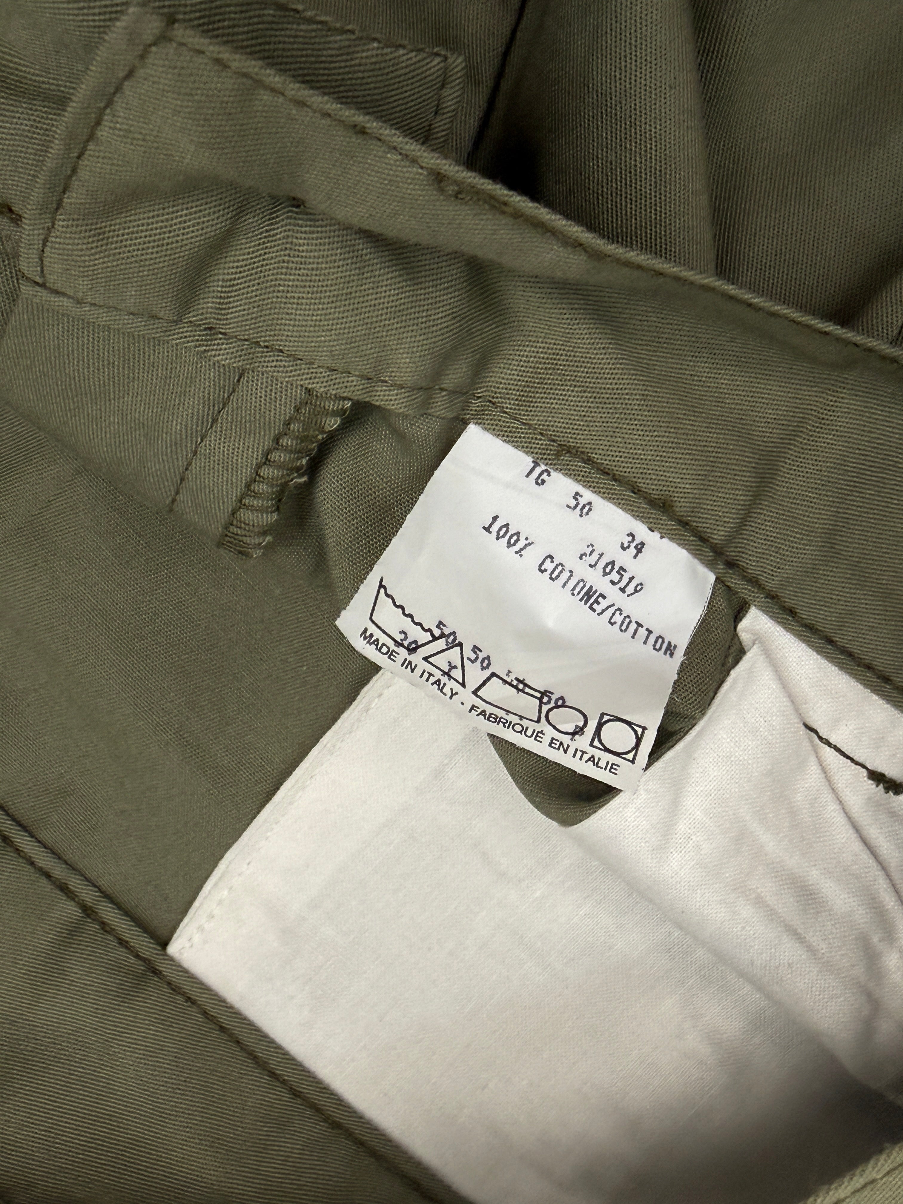 Bermuda Chino Verde Oliva Vintage Clark Made in Italy - Taglia 50