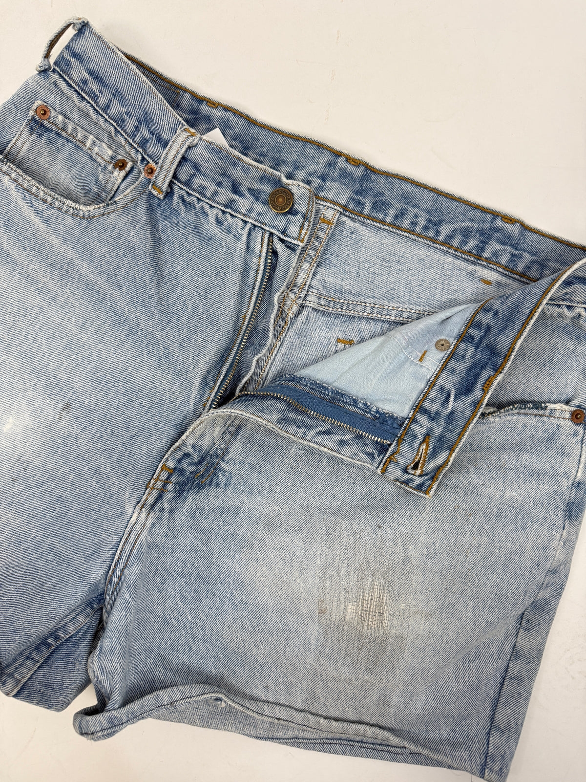 Shorts Denim Vintage Levi's 416 Orange Tab Light Wash - Taglia 48/M