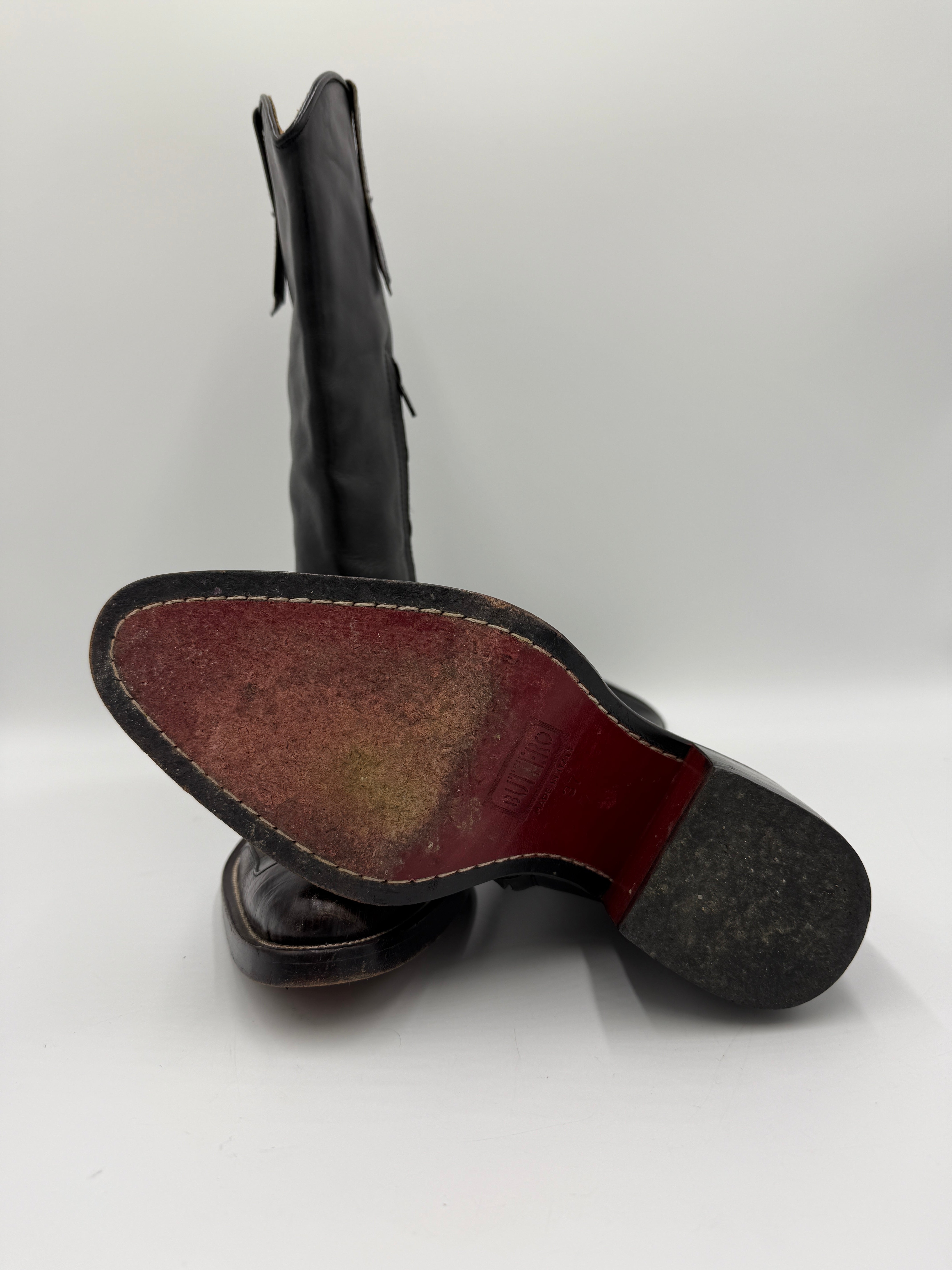 Stivali Buttero Vintage in Pelle Marrone Scuro