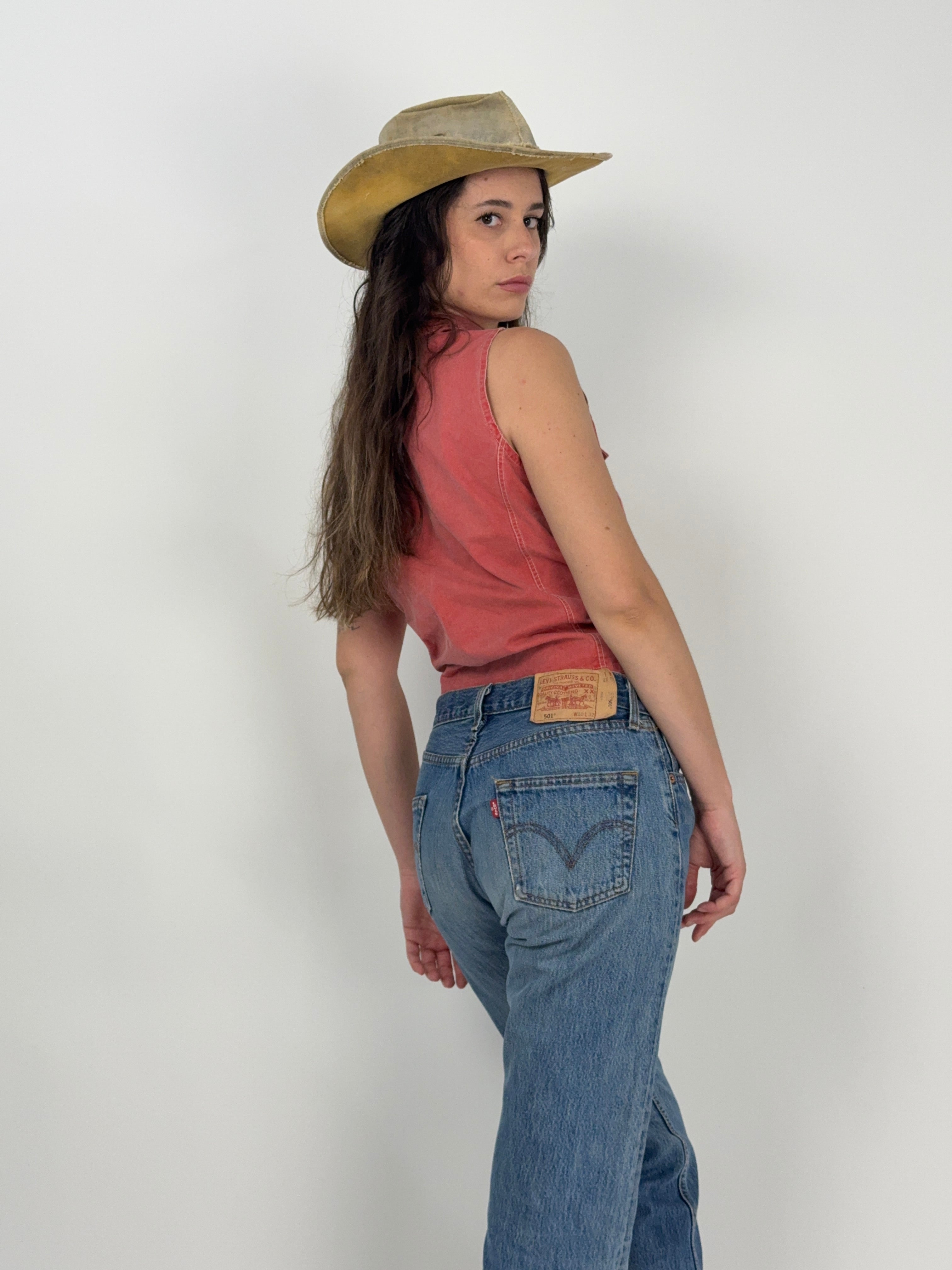 Gilet in denim di cotone