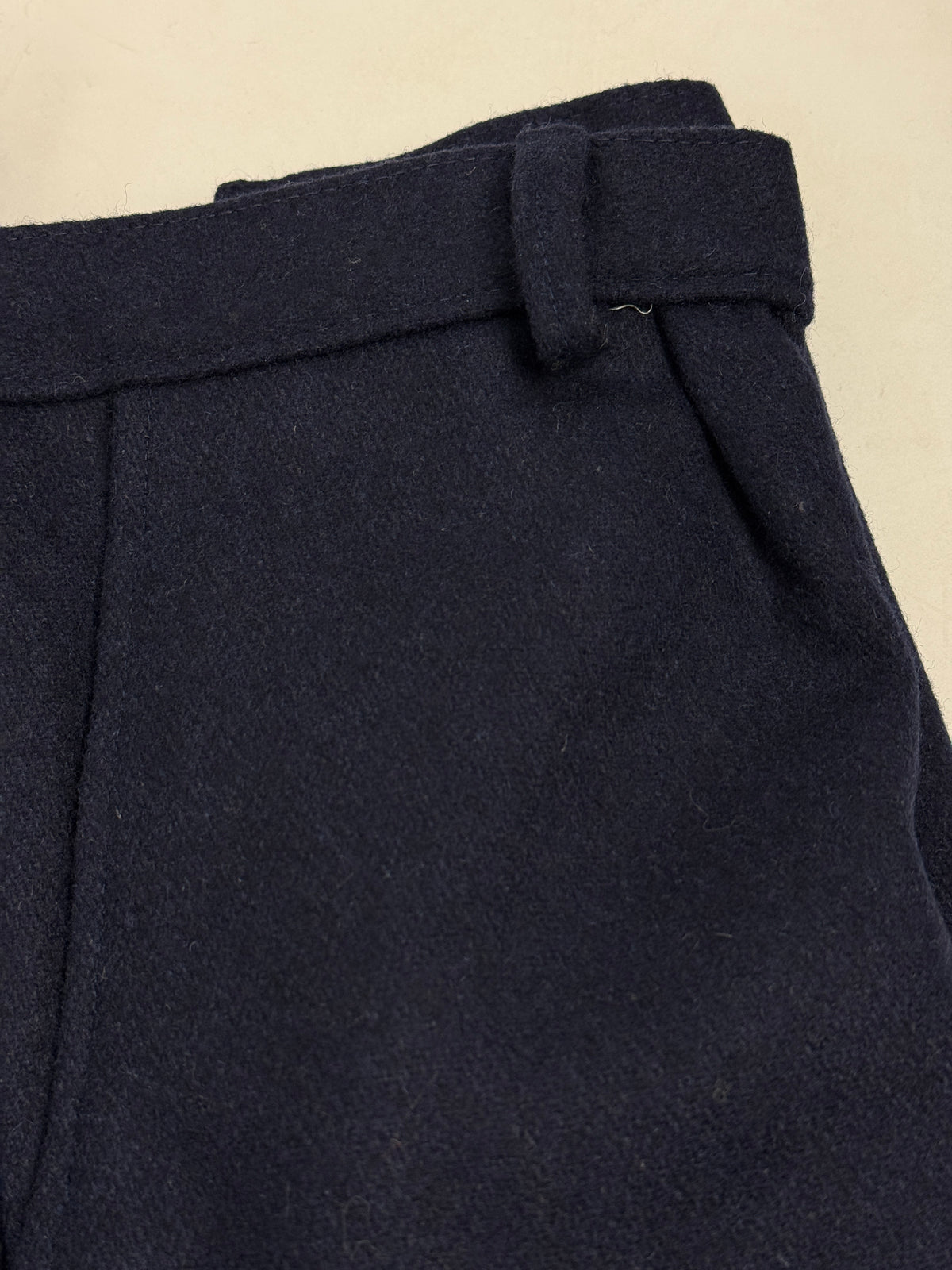 Pantaloni Vintage Workwear Blu Navy con Bottoni - Taglia 54