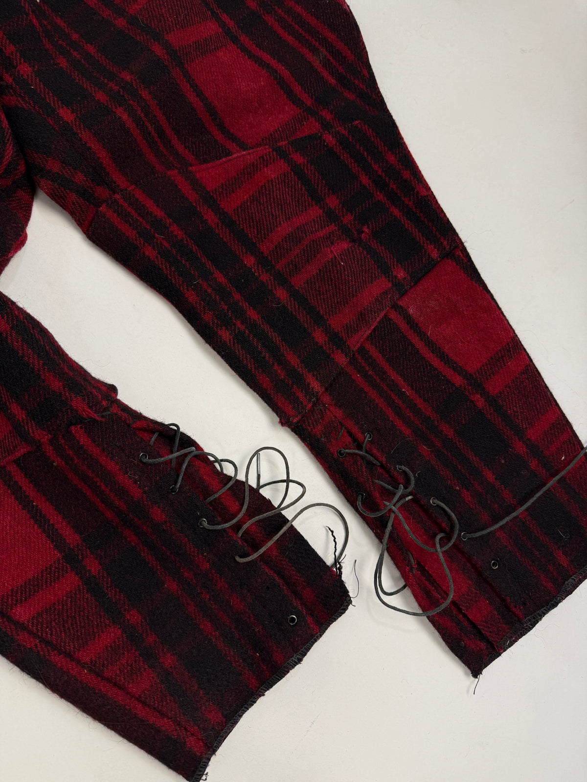 Pantaloni Caccia Soo Woolen Mills Anni '40/'50 Lana Tartan - 52/XL