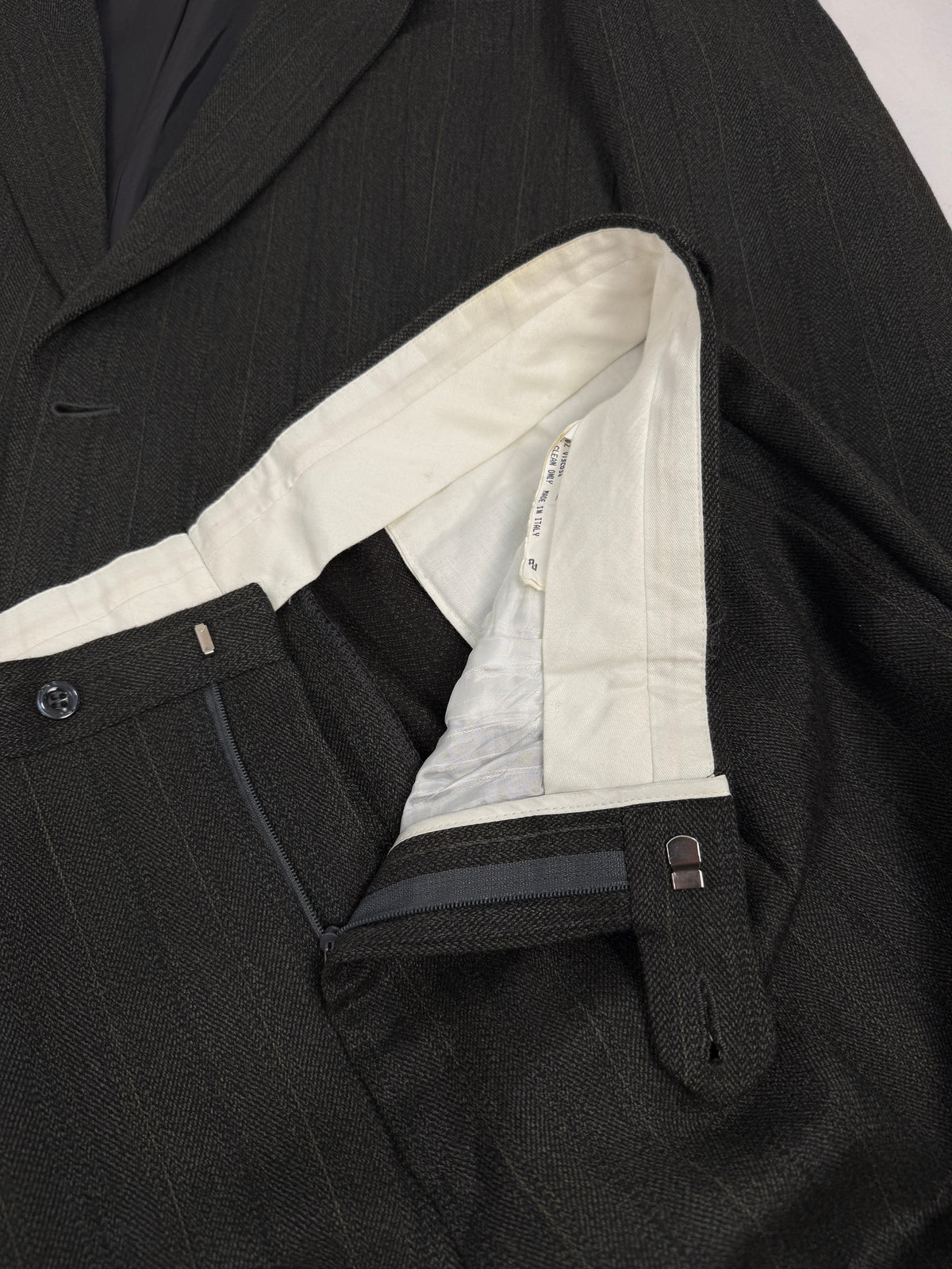Abito Sartoriale Vintage Gessato Lanificio Policarpo - Taglia 48
