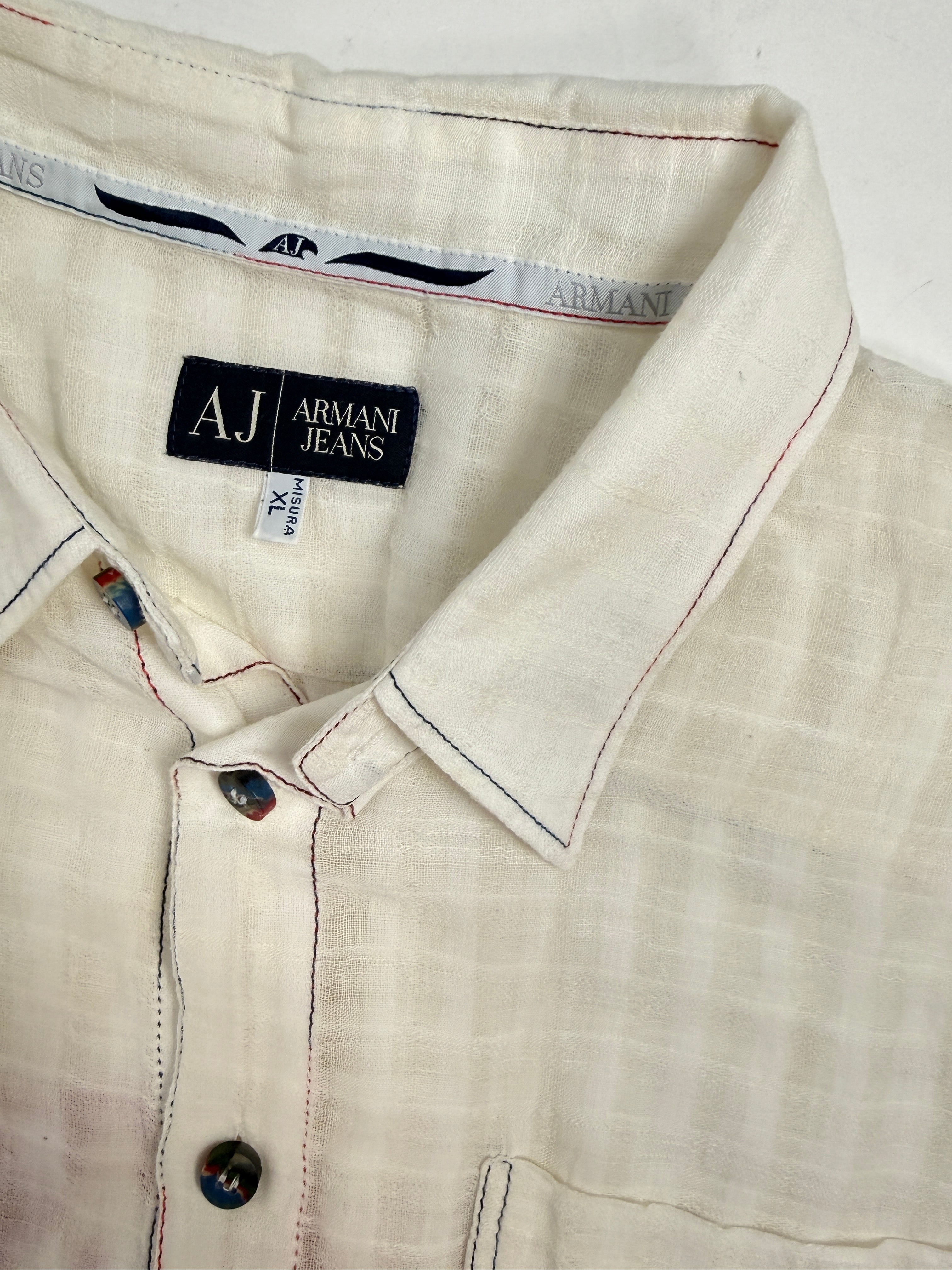 Camicia Vintage Armani Jeans Cotone e Seta - Taglia L