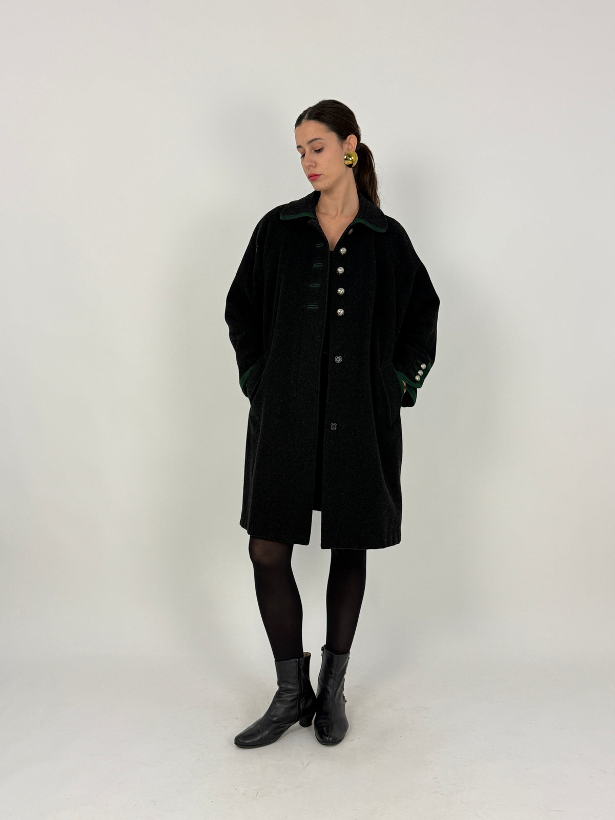 Cappotto Loden Austriaco Vintage H. Moser  - Taglia M/L