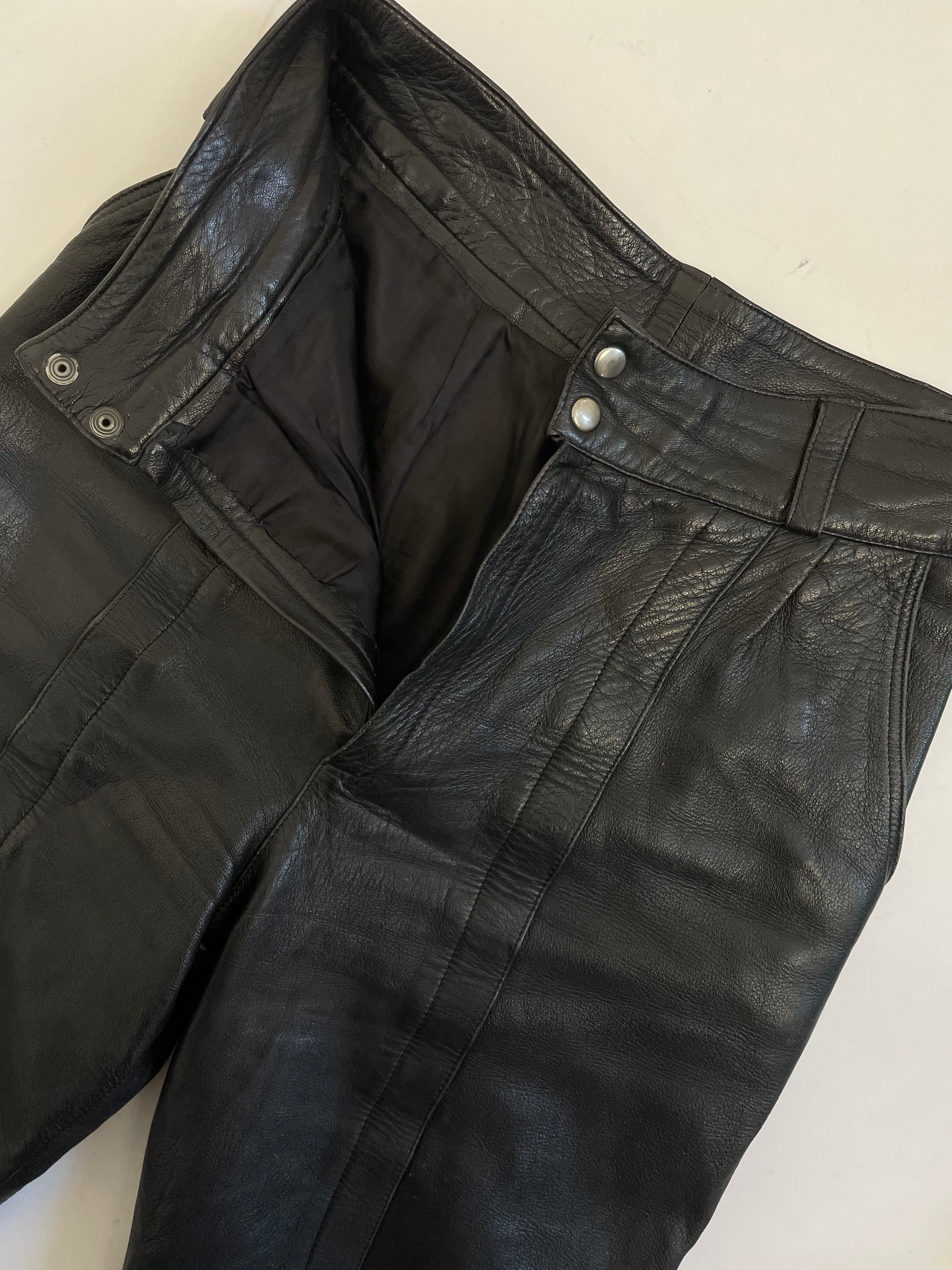 Pantaloni in vera pelle anni '80