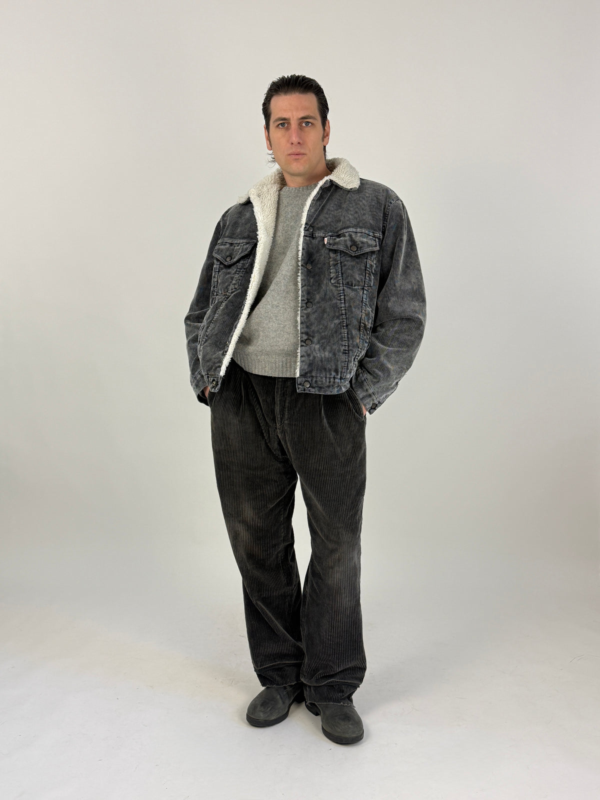 Giubbotto Levi's 70608 Sherpa Millerighe Anni '80 - Taglia L