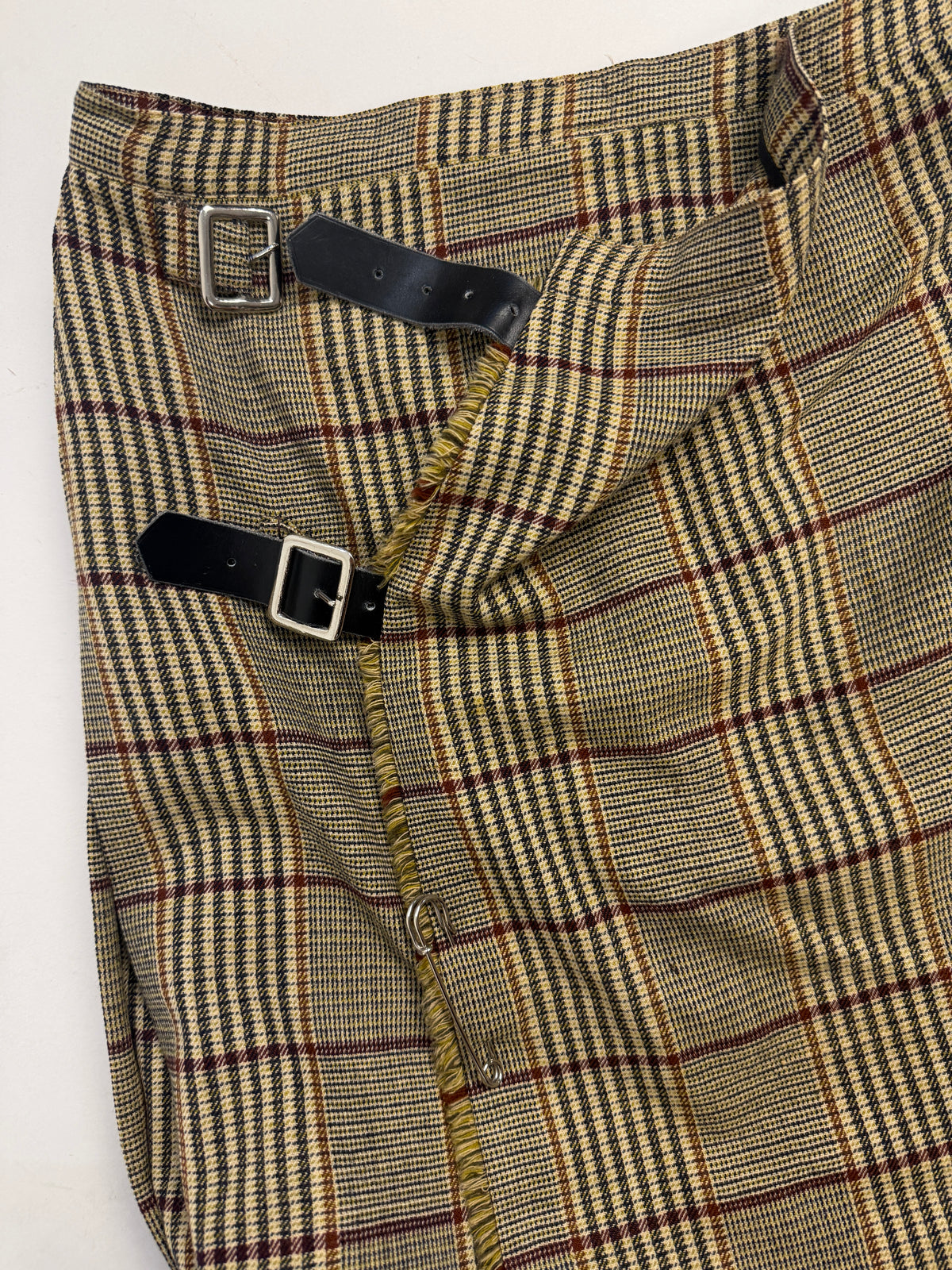 Gonna Kilt Scozzese Vintage in Lana Plissettata Tartan - Taglia 44/L