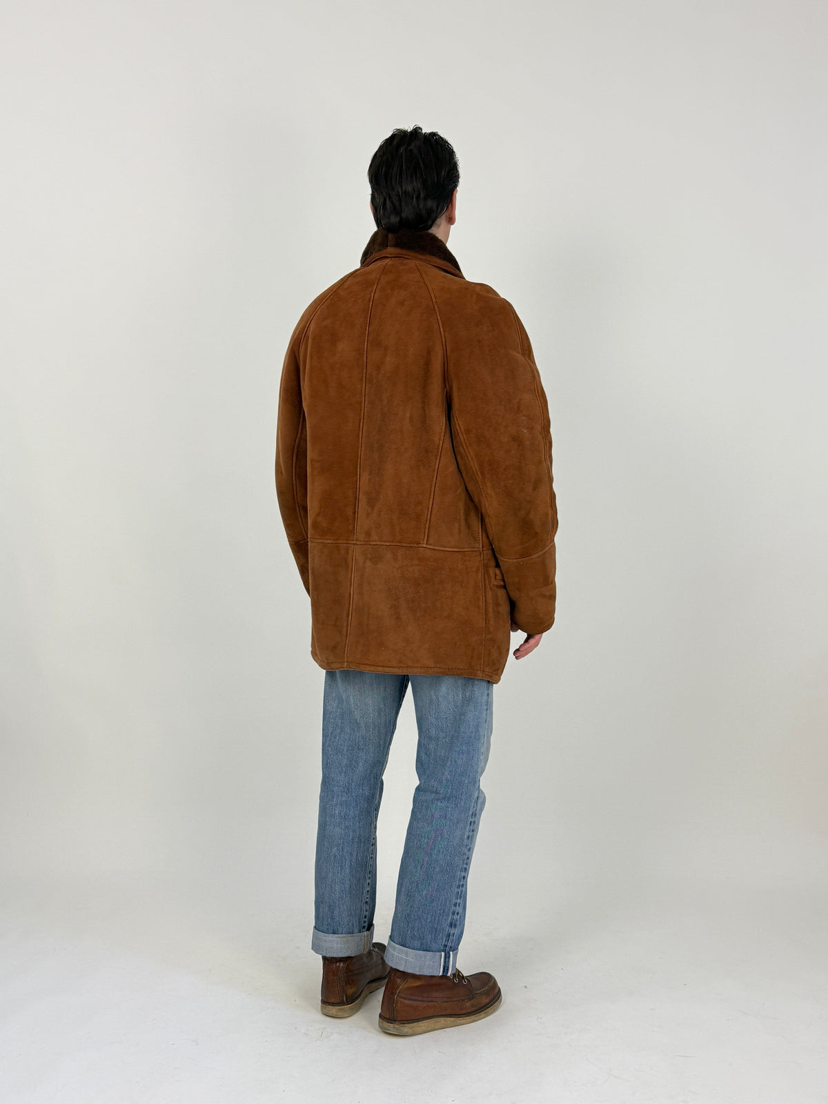 Montone shearling spagnolo fine anni '70 cognac - Taglia M