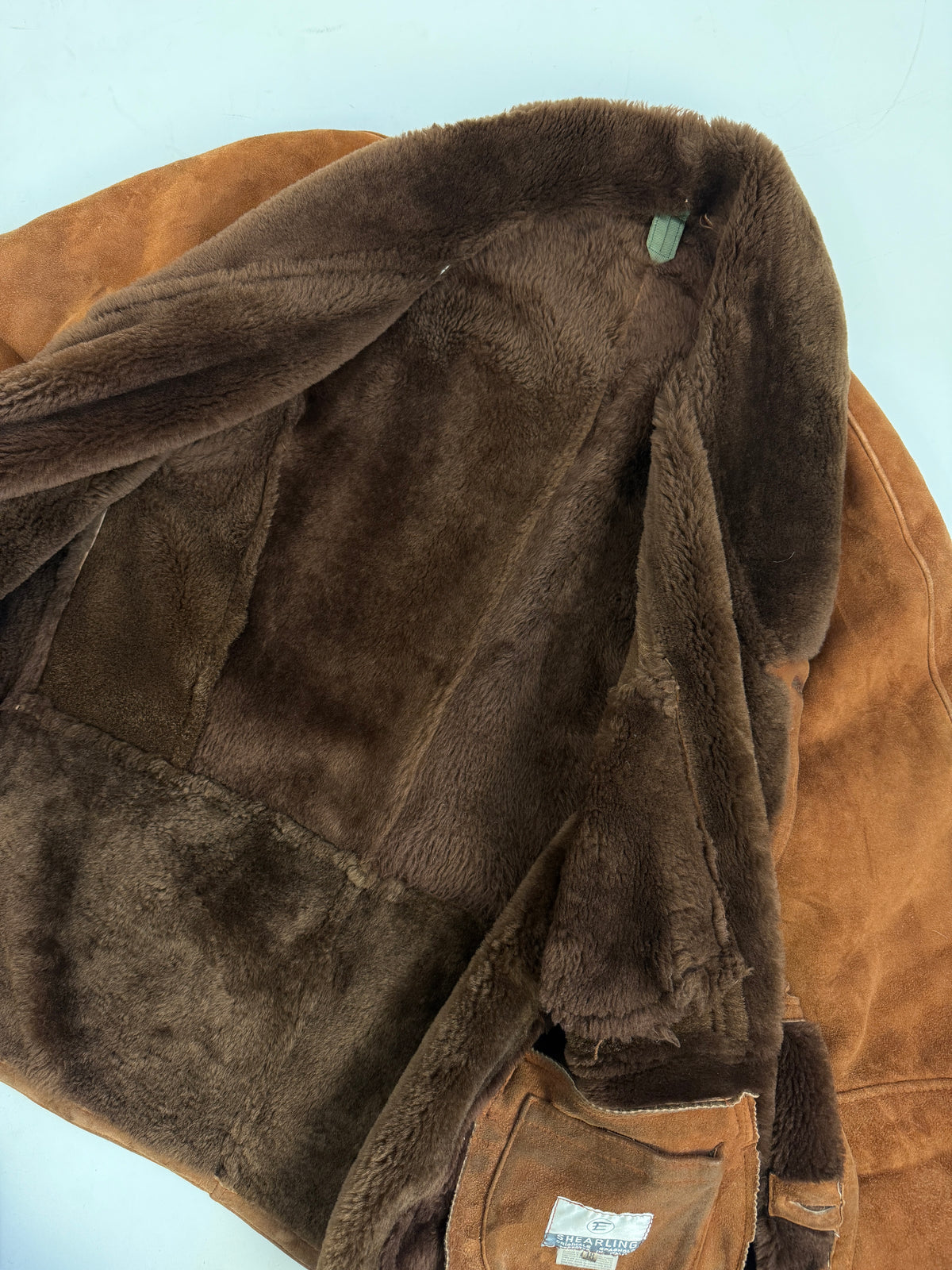Montone shearling spagnolo fine anni '70 cognac - Taglia M