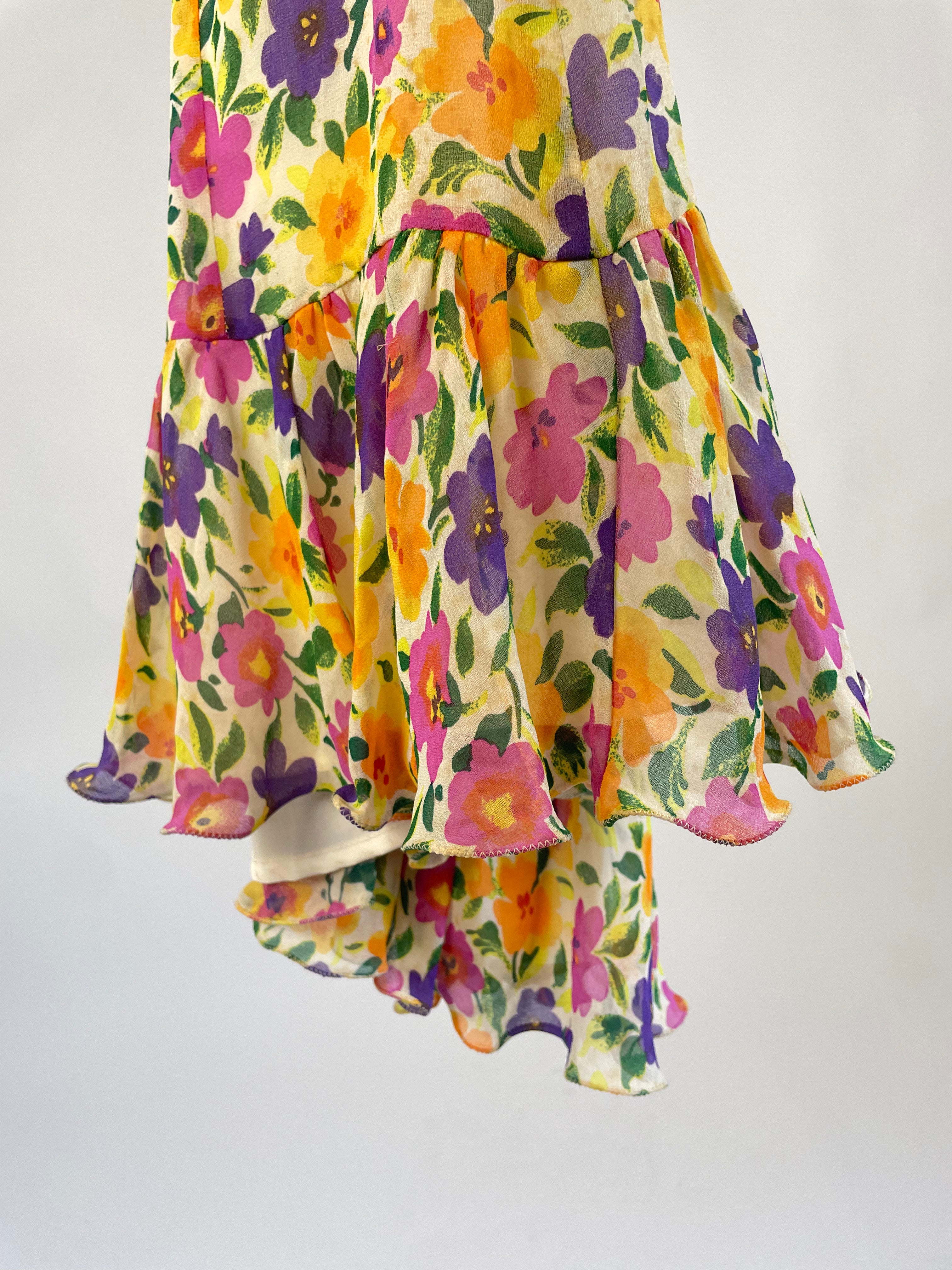 Abito corto vintage – Fantasia floreale - Fangovintage