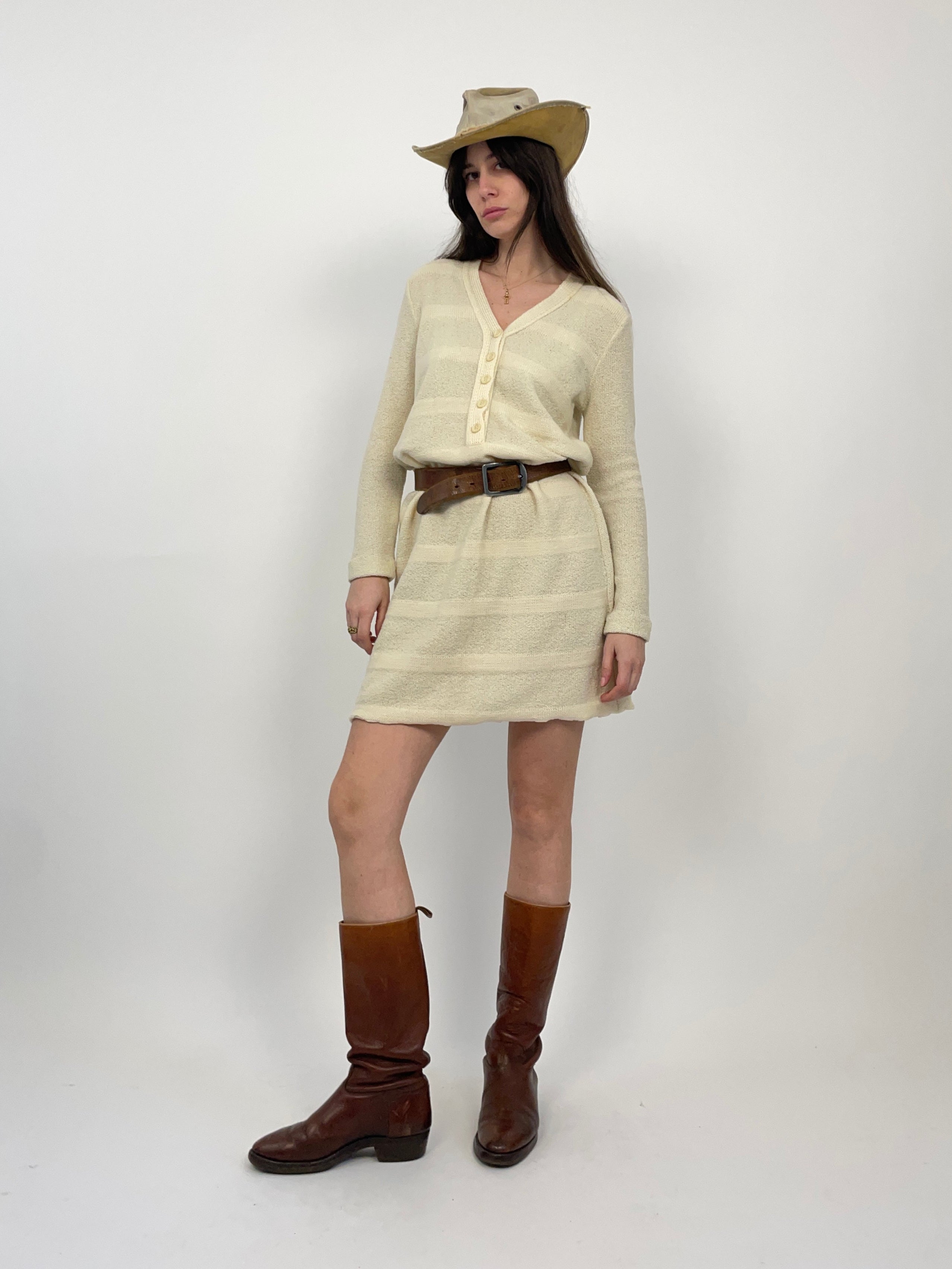 Abito corto in maglia anni '70