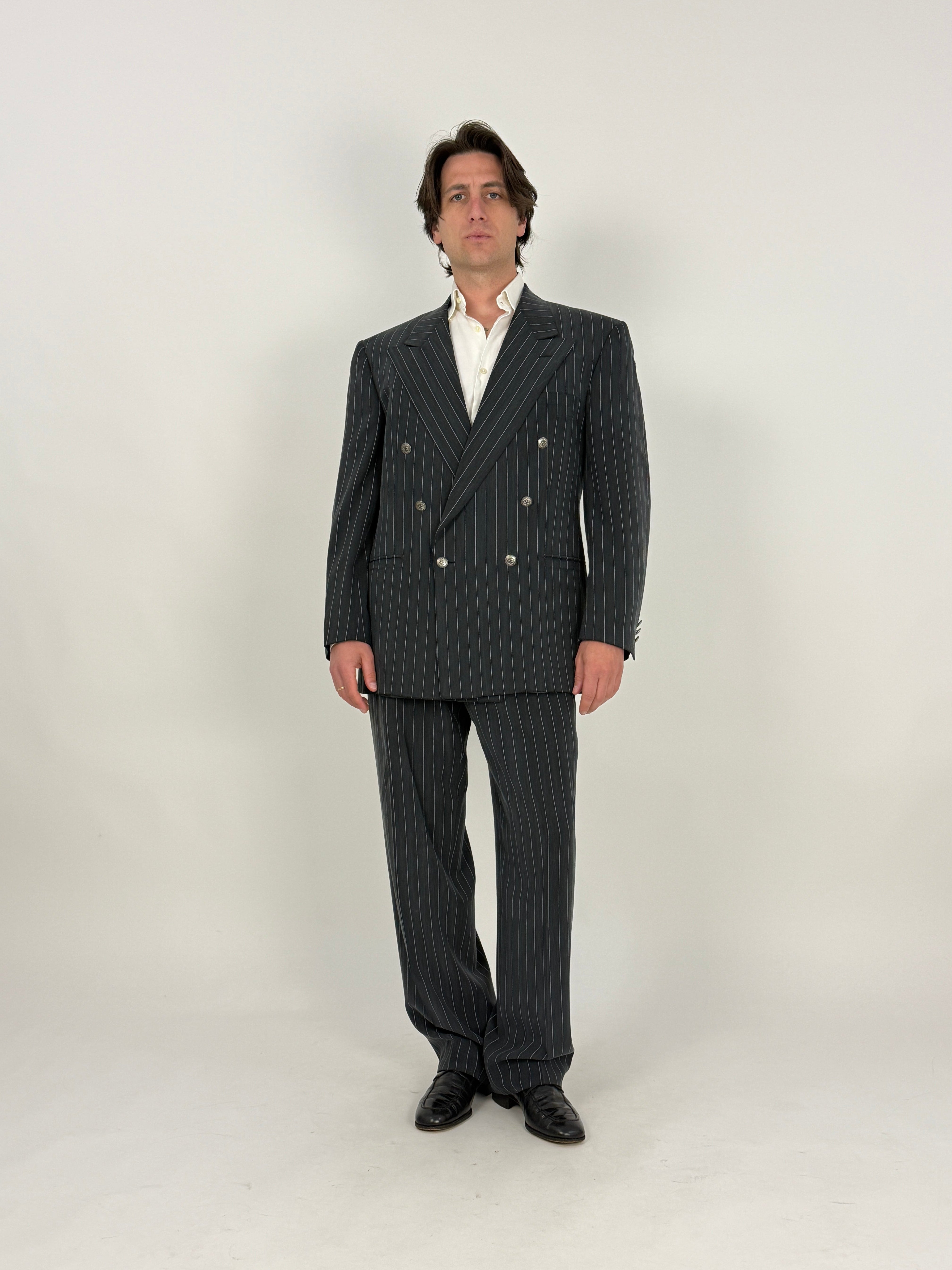 Completo gessato V2 Gianni Versace vintage