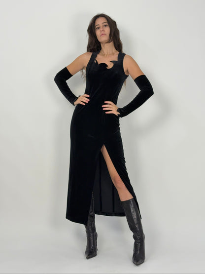 Abito lungo in velluto anni ’90