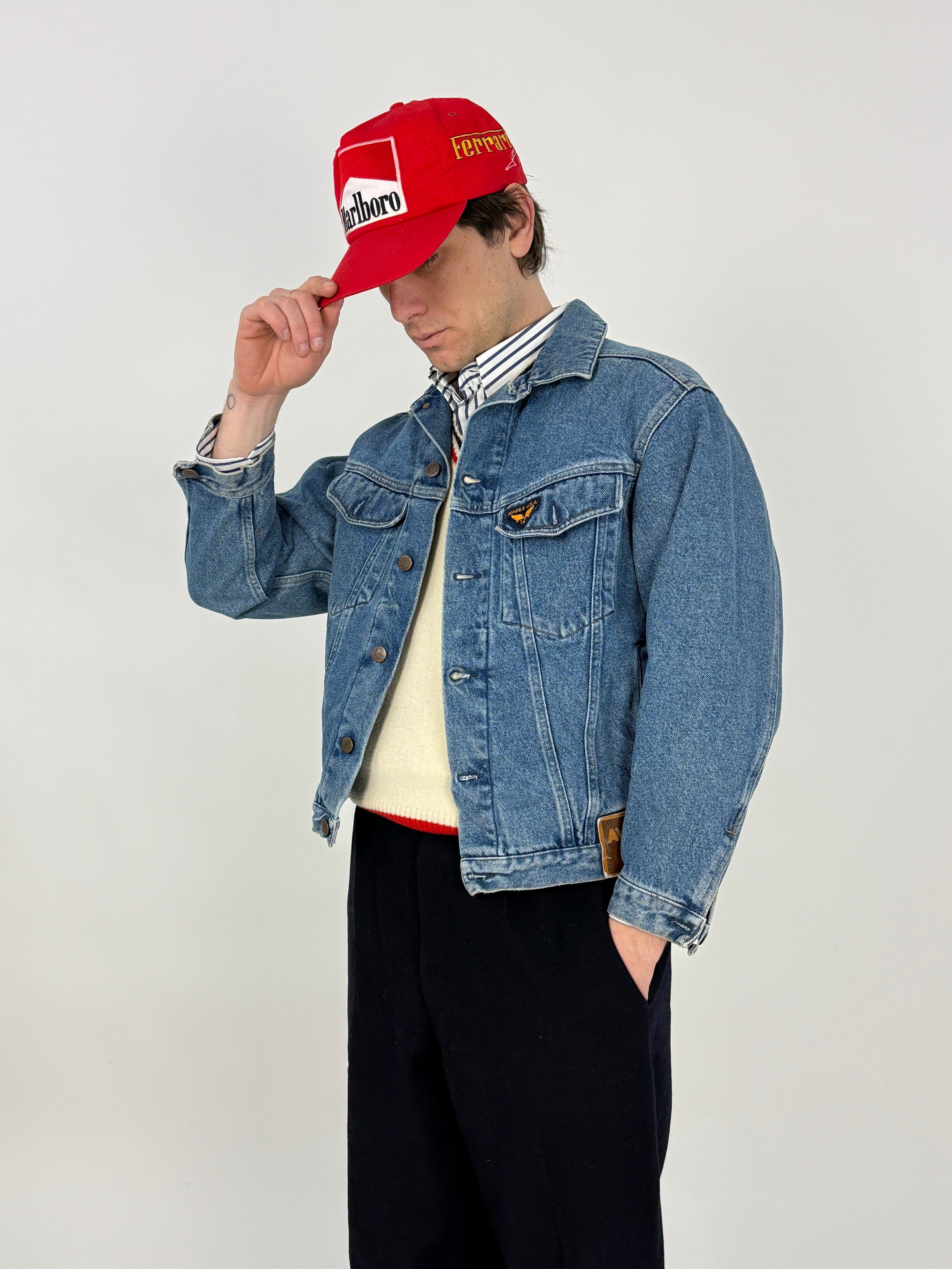Avirex U.S.A. denim trucker jacket