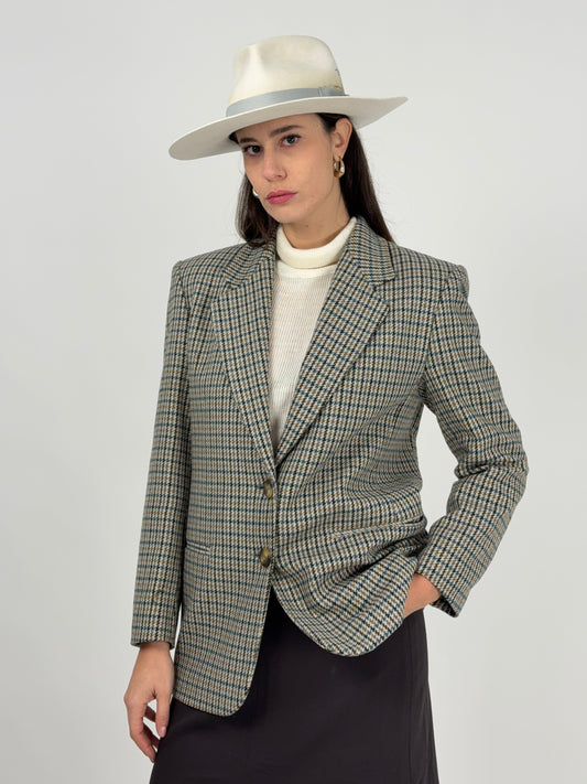 Blazer in lana pied de poule