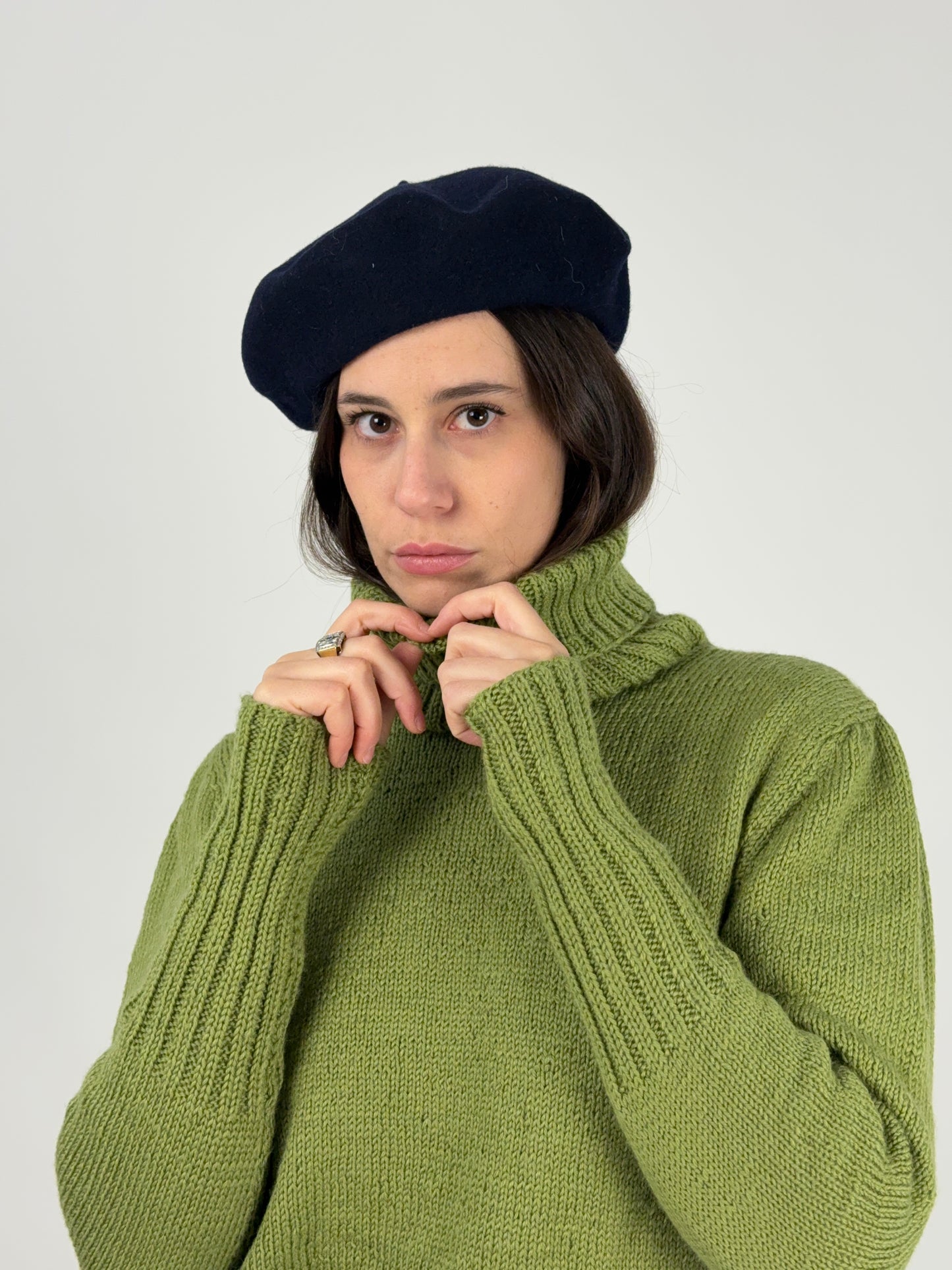 Basco vintage blu navy in lana