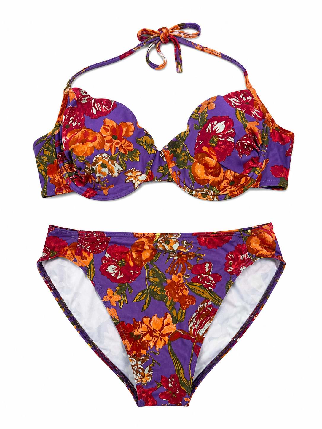 Bikini Vintage Dubin - Made in Italy Floreale Viola Anni '80