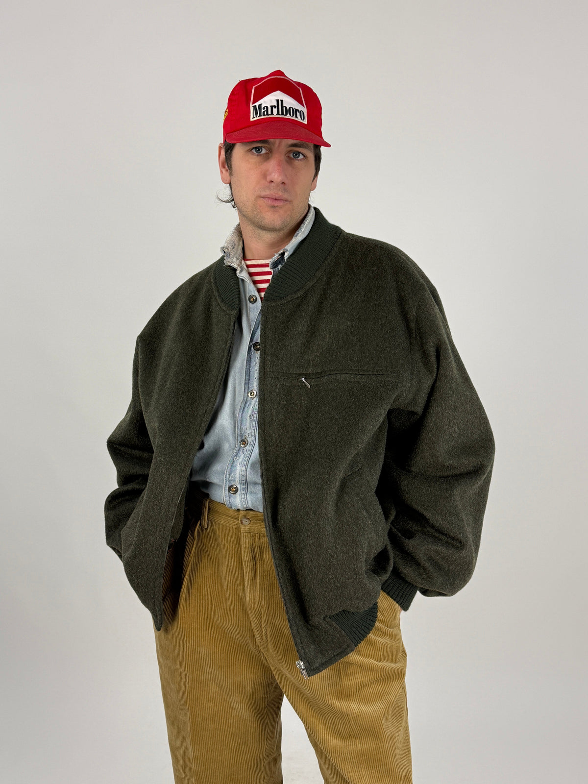 Bomber Kapriol Tiroler Loden Anni '70 Verde Bosco - Taglia XL