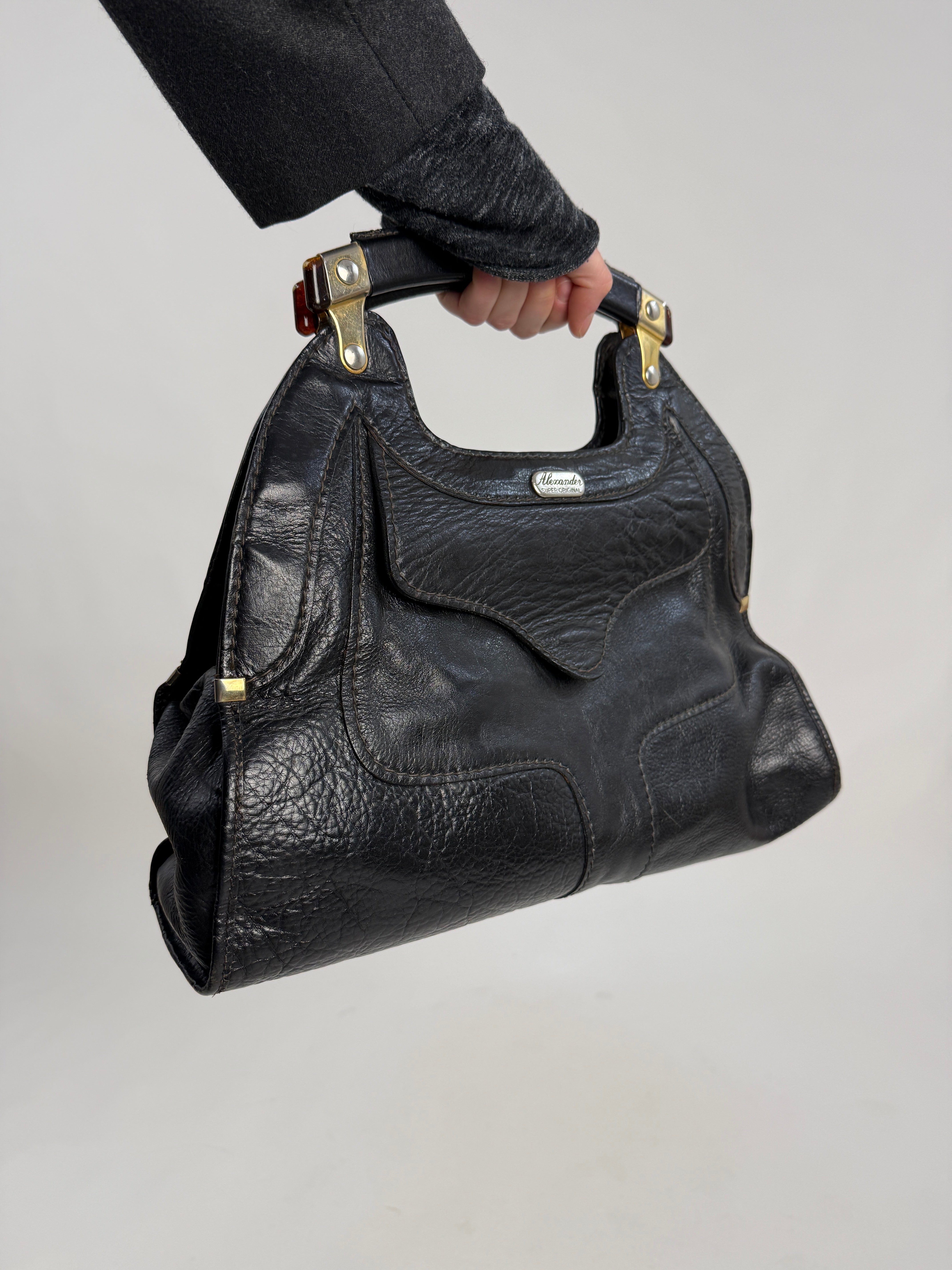 Borsa Alexander in vera pelle anni '70