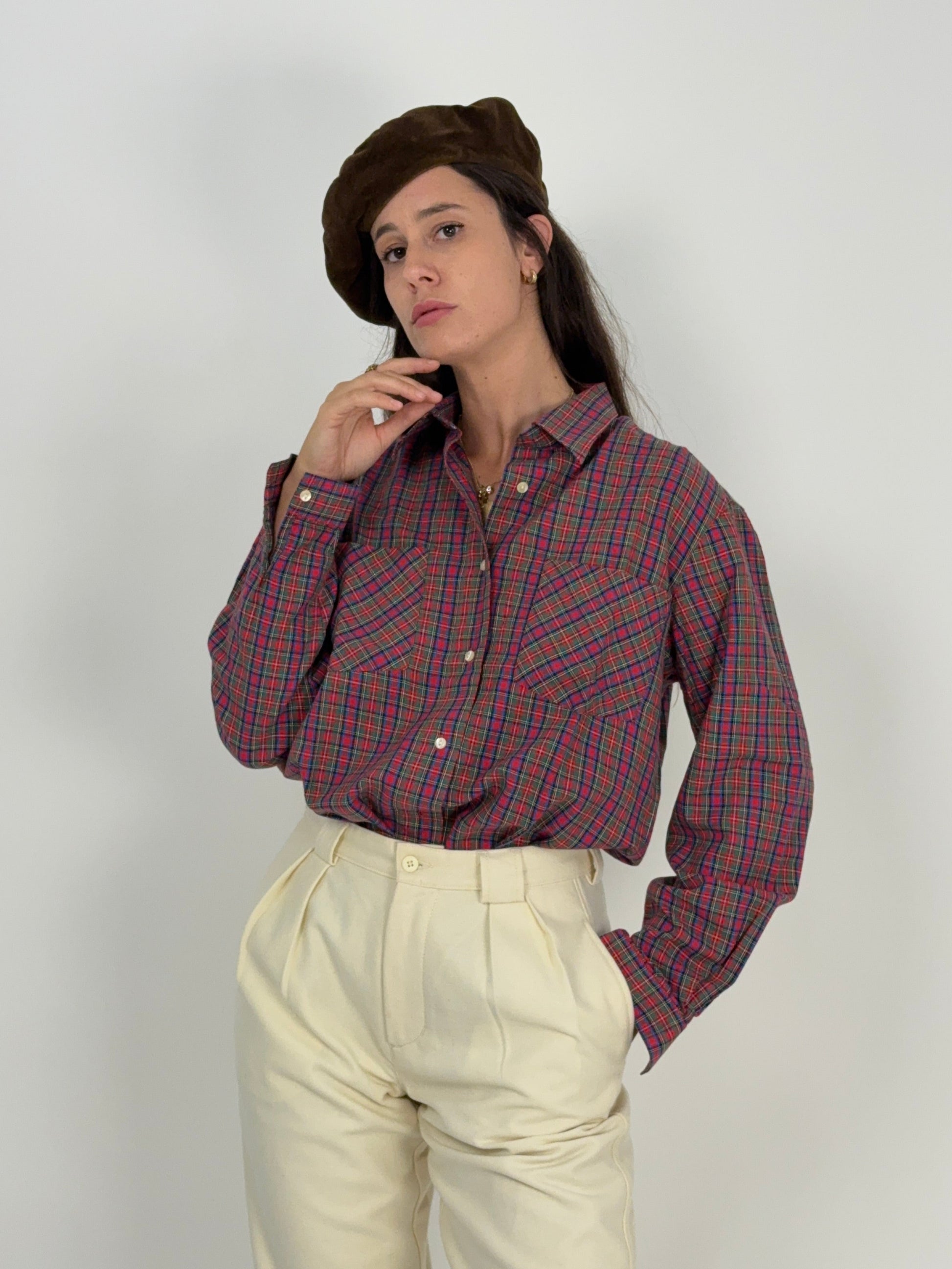 Camicia a quadri scozzese Fangovintage1