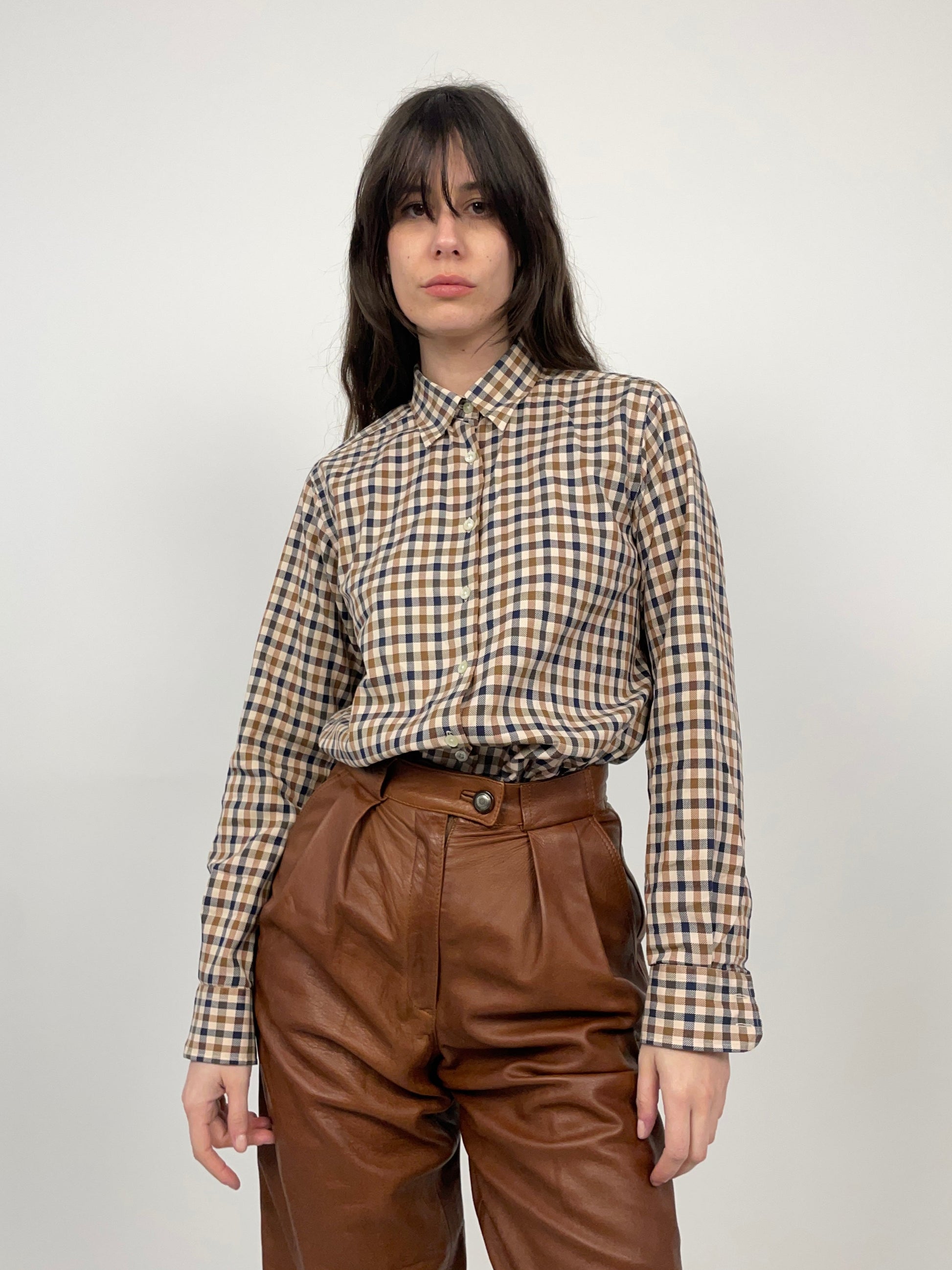 Camicia Aquascutum a quadretti da donna Fangovintage
